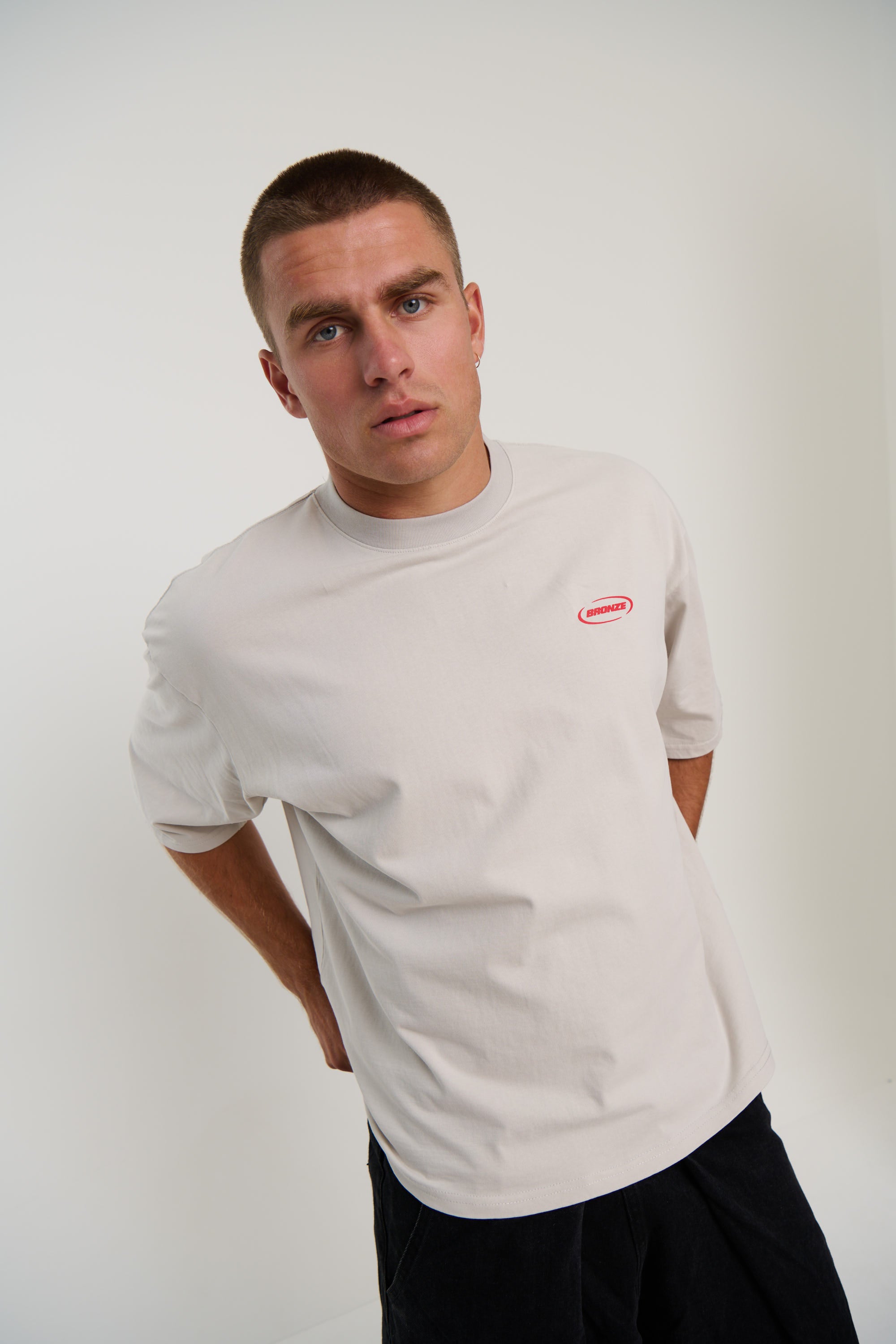 Riley Logo Tee Ivory