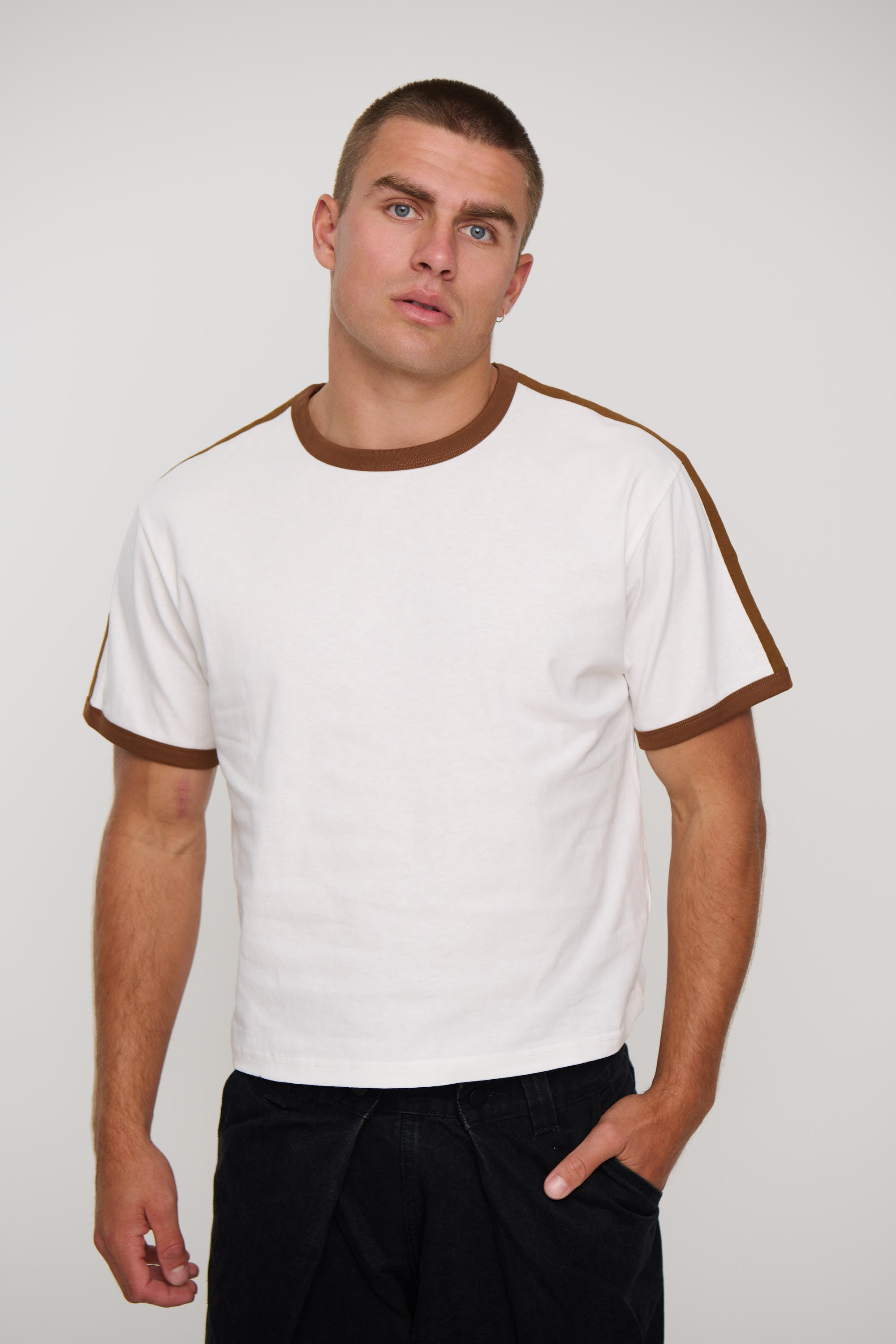 Richie Ribbed Tee White