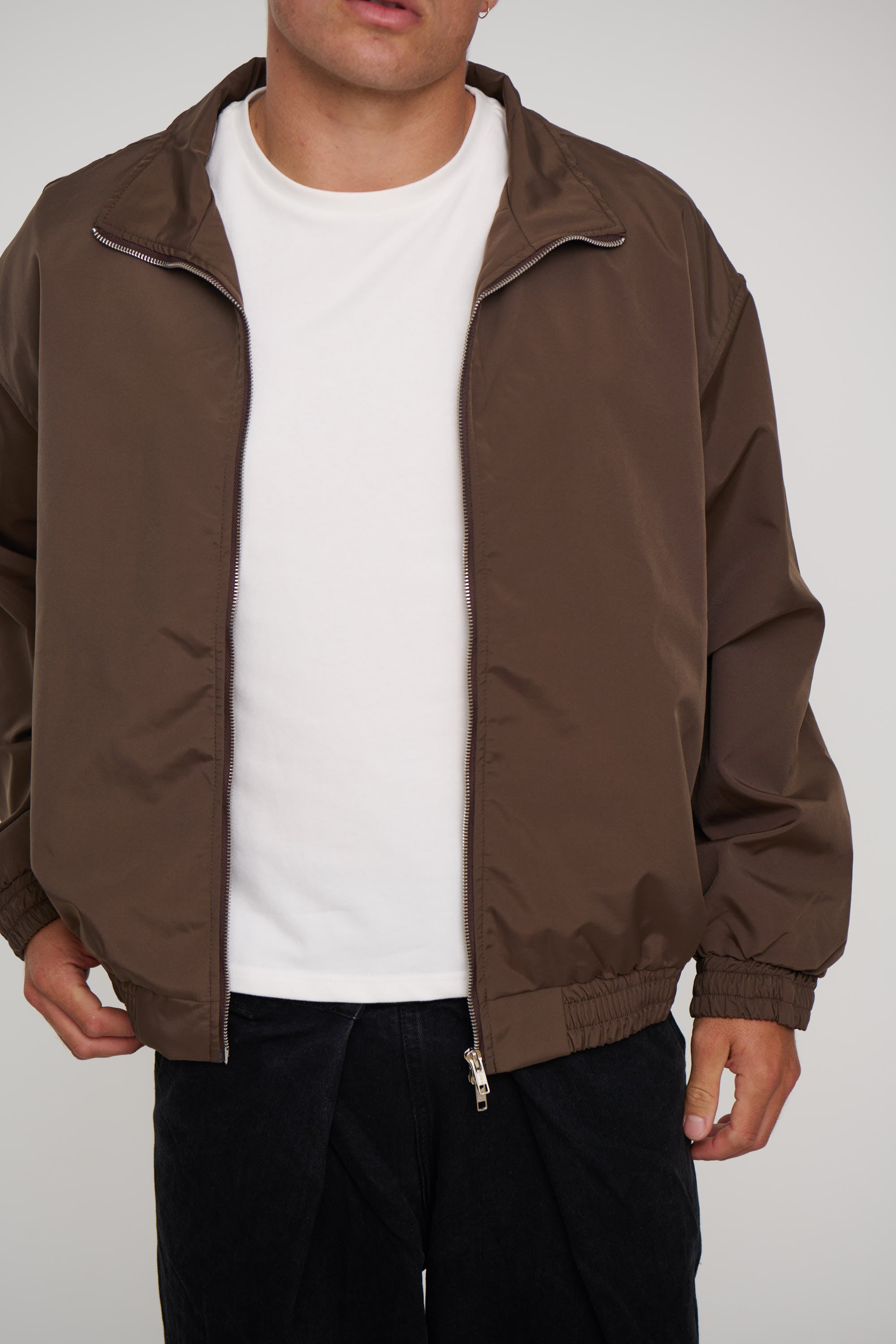 Collar Zip Jacket Choc