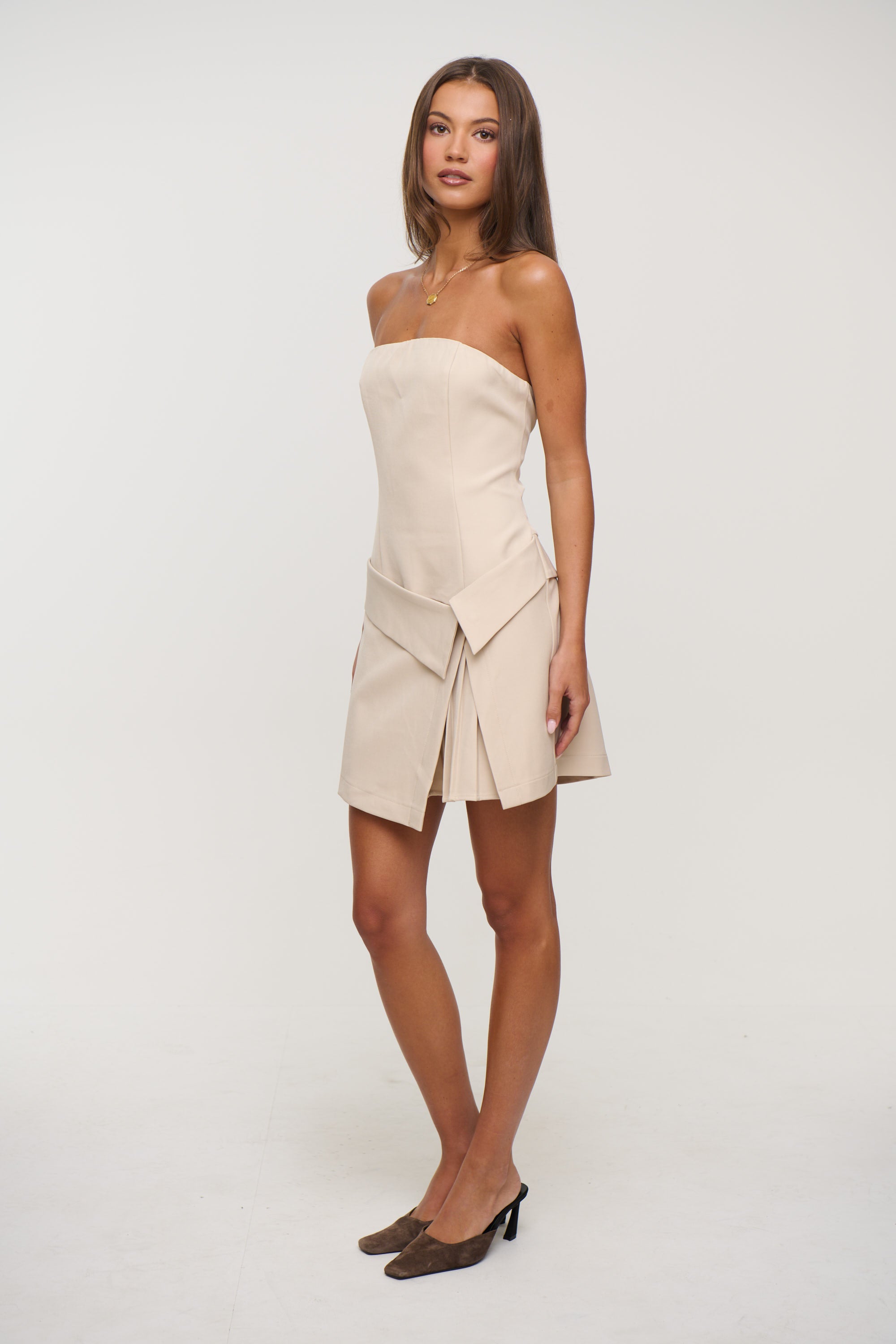 Charli Mini Dress Stone