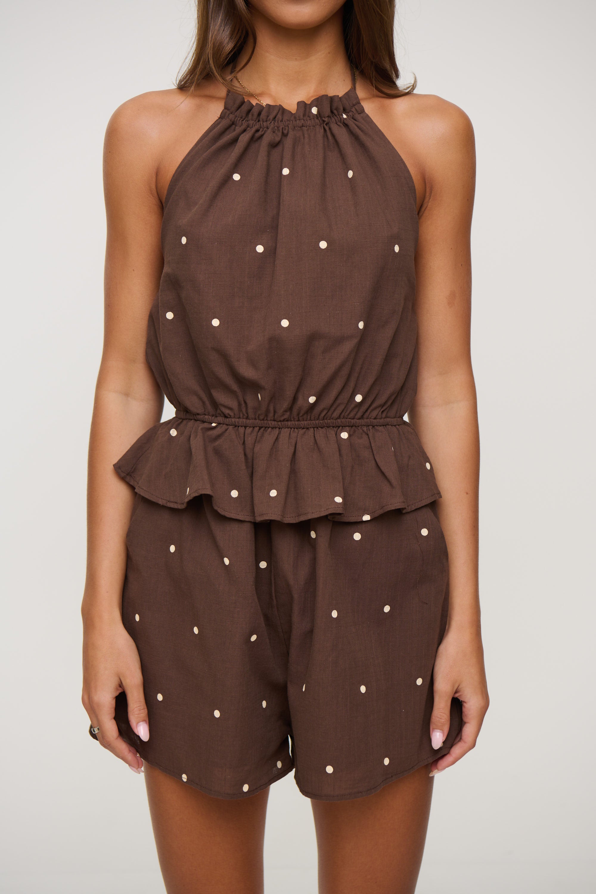 Melina Playsuit Chocolate
