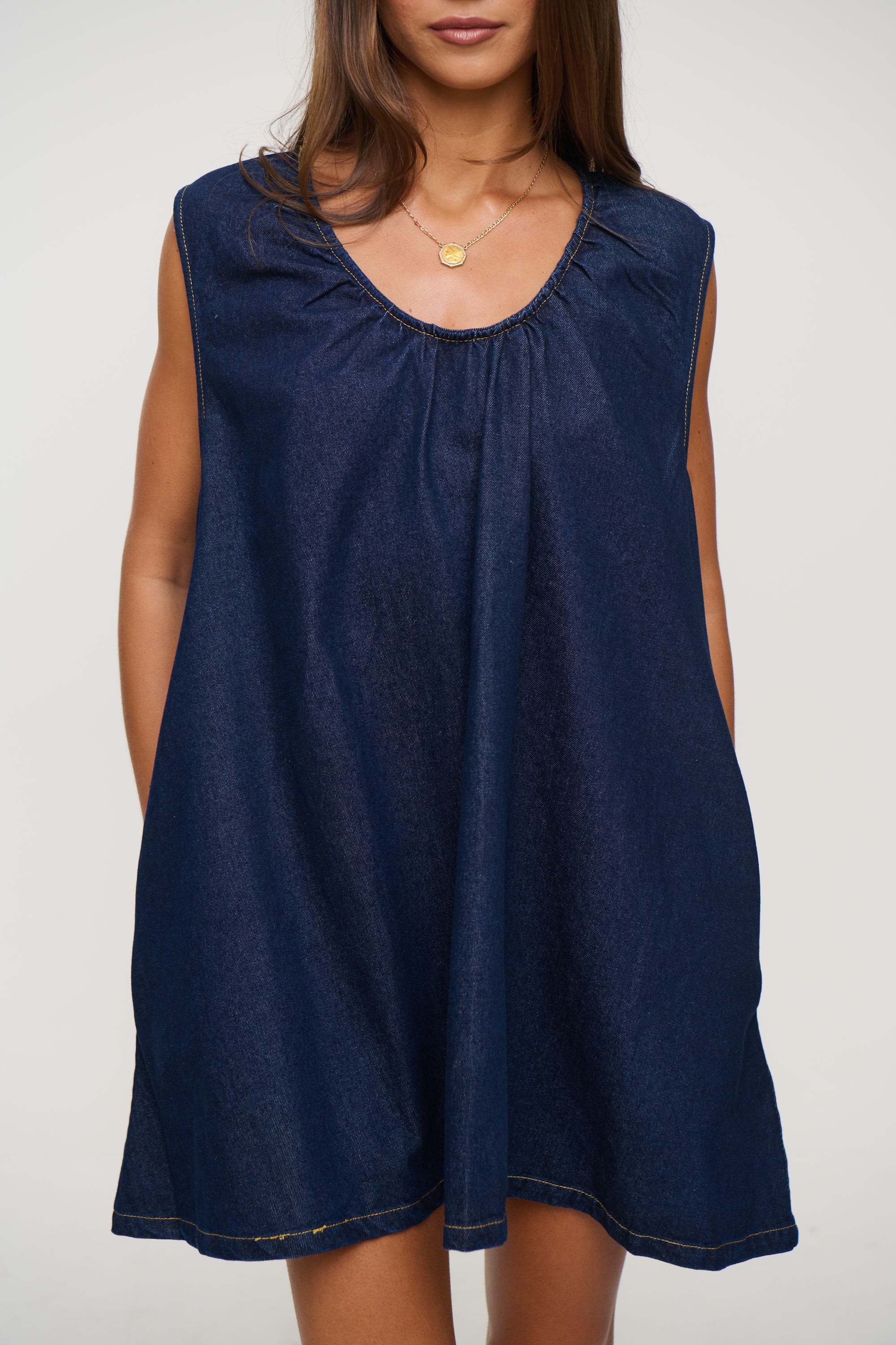 Sydney Mini Dress Indigo Denim