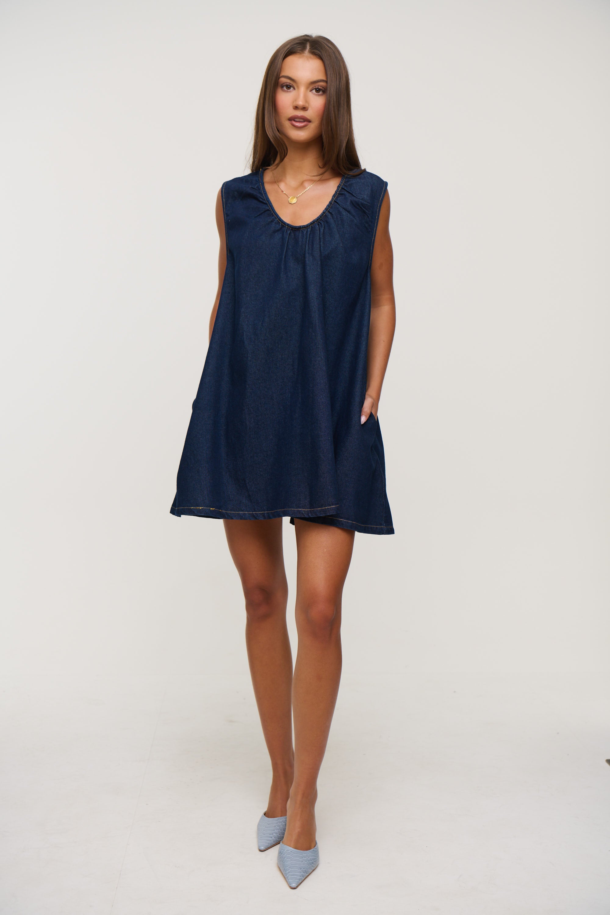Sydney Mini Dress Indigo Denim