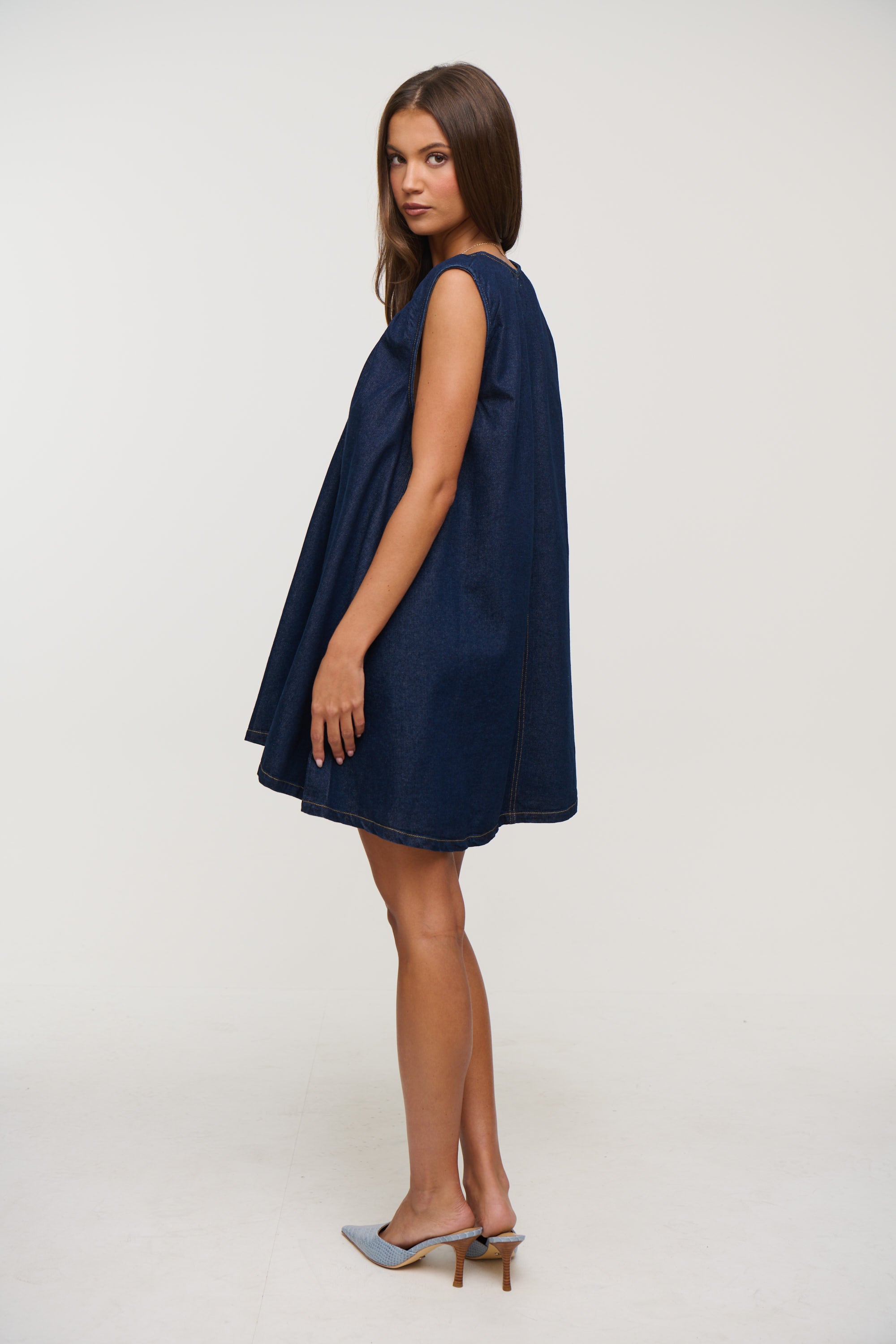 Sydney Mini Dress Indigo Denim