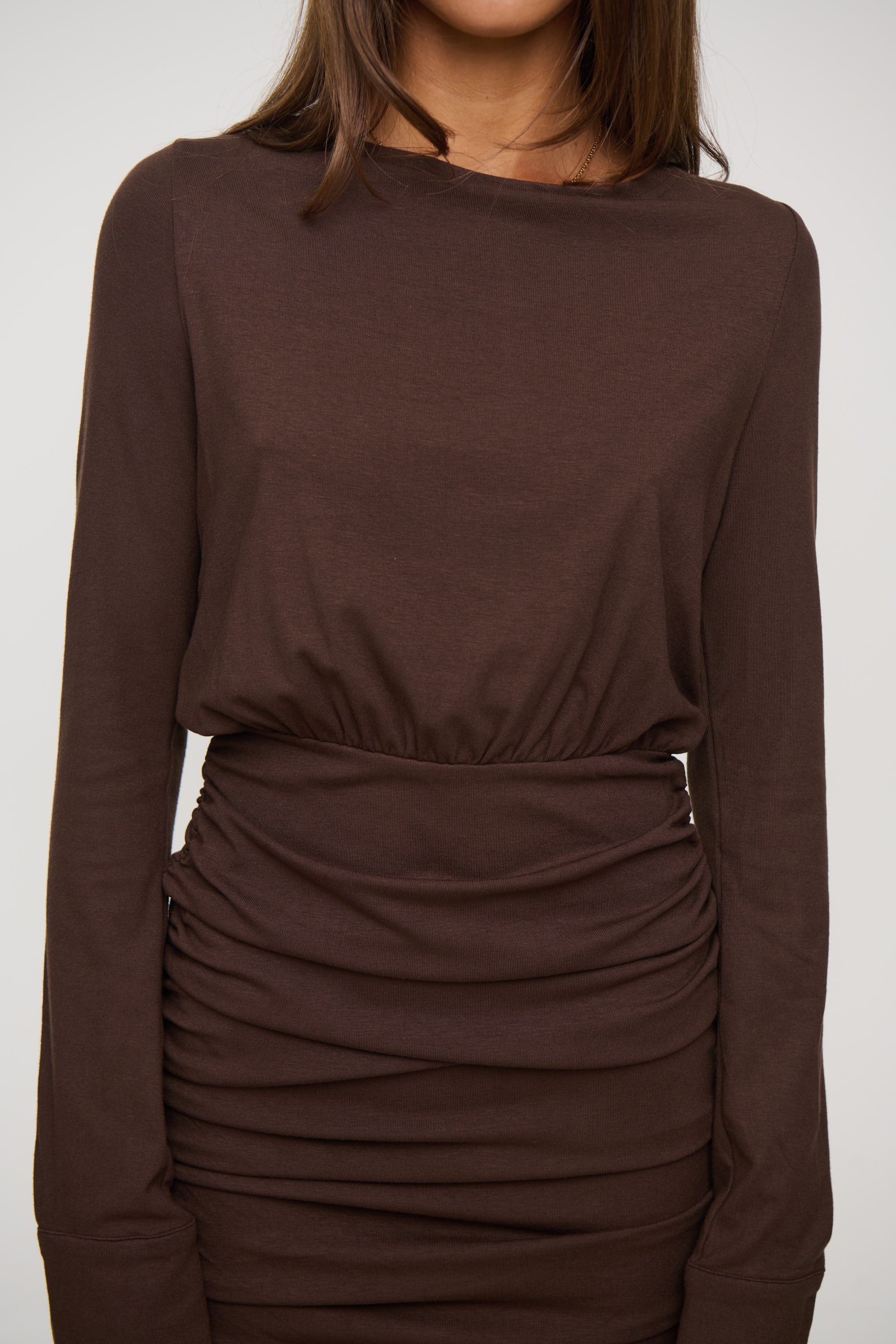 Shannon Mini Dress Chocolate