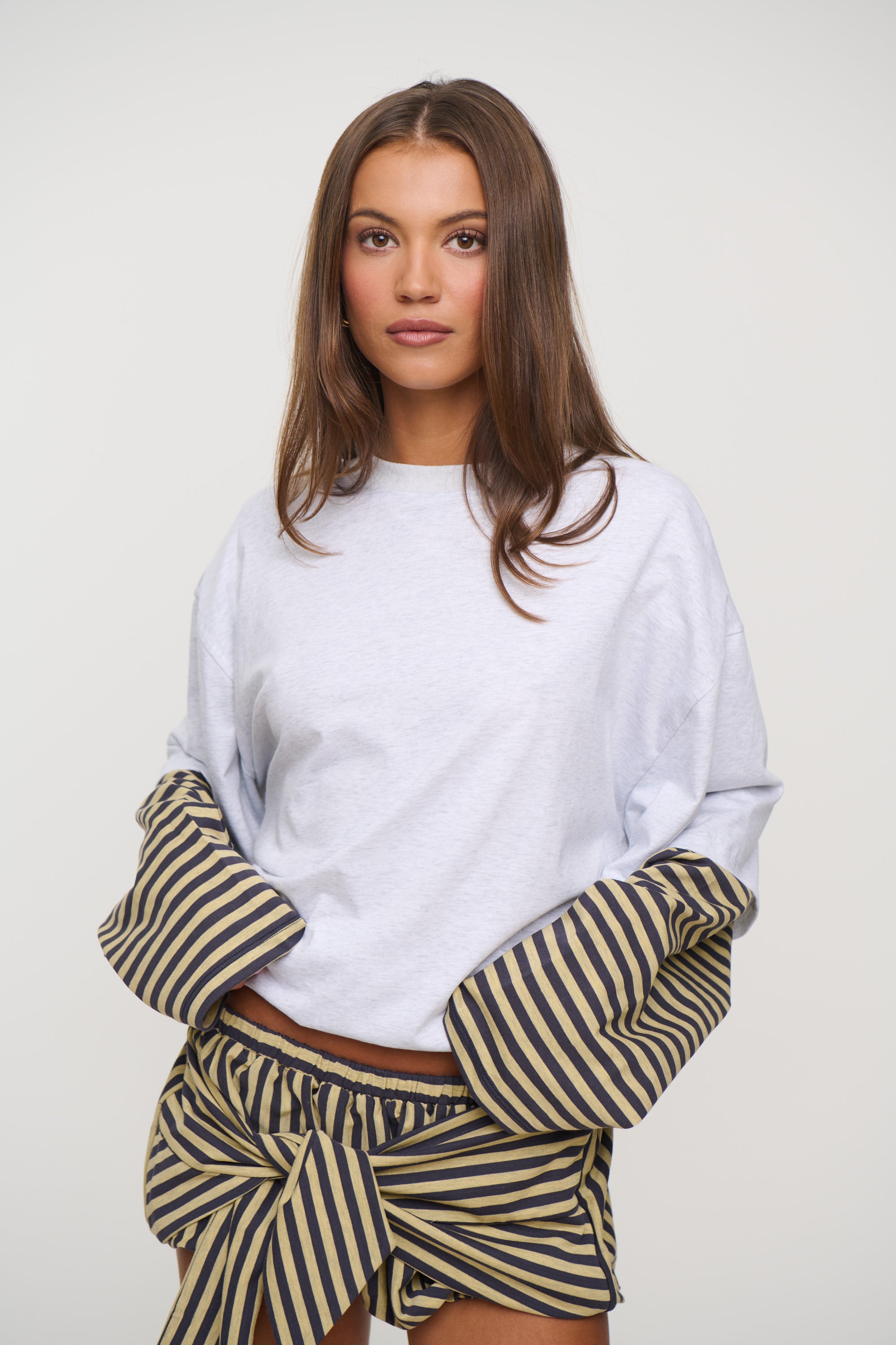 Bottega Shirt Beige Stripe