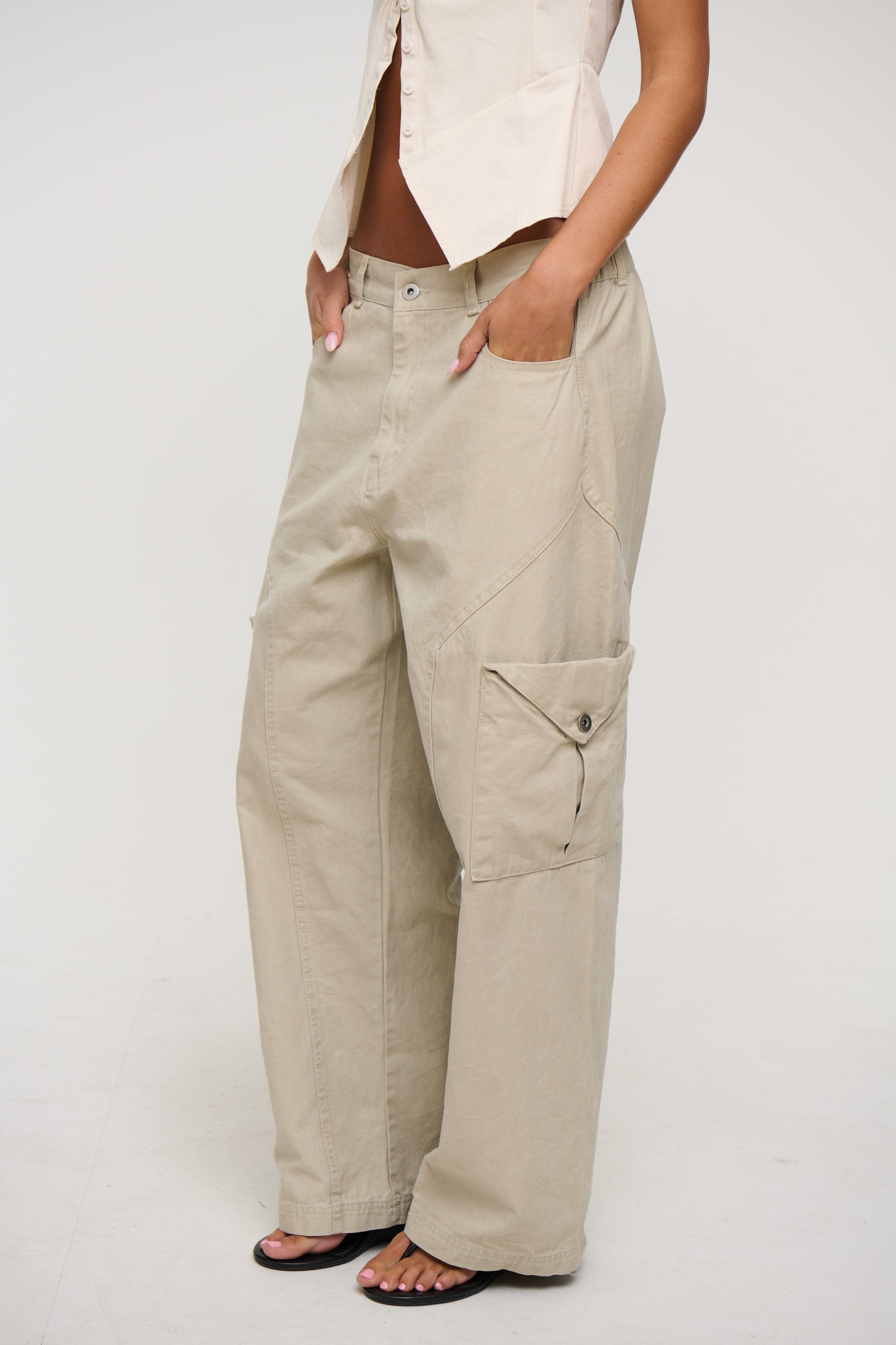 Annie Cargo Pant Stone