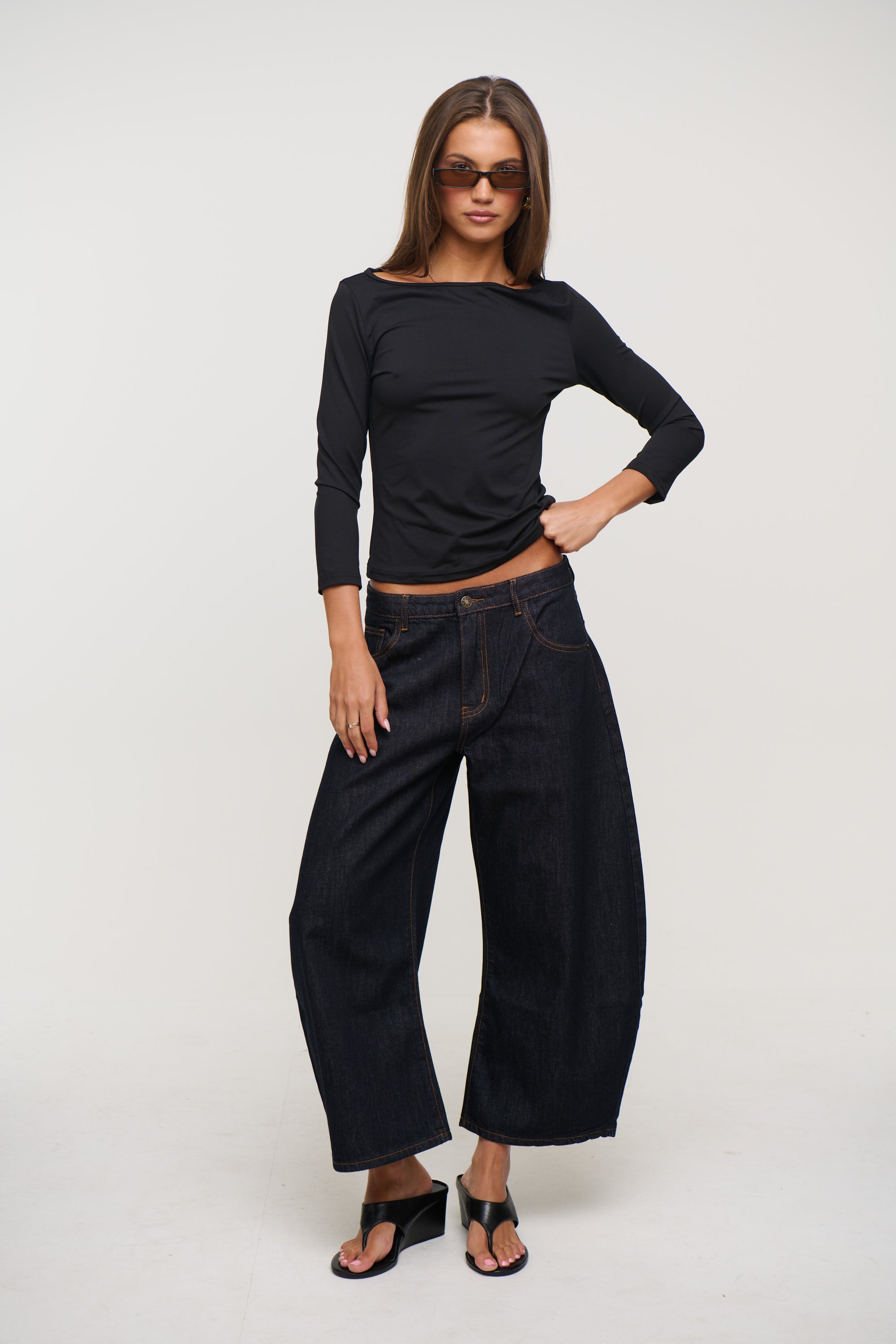 Horseshoe Cropped Jean Indigo