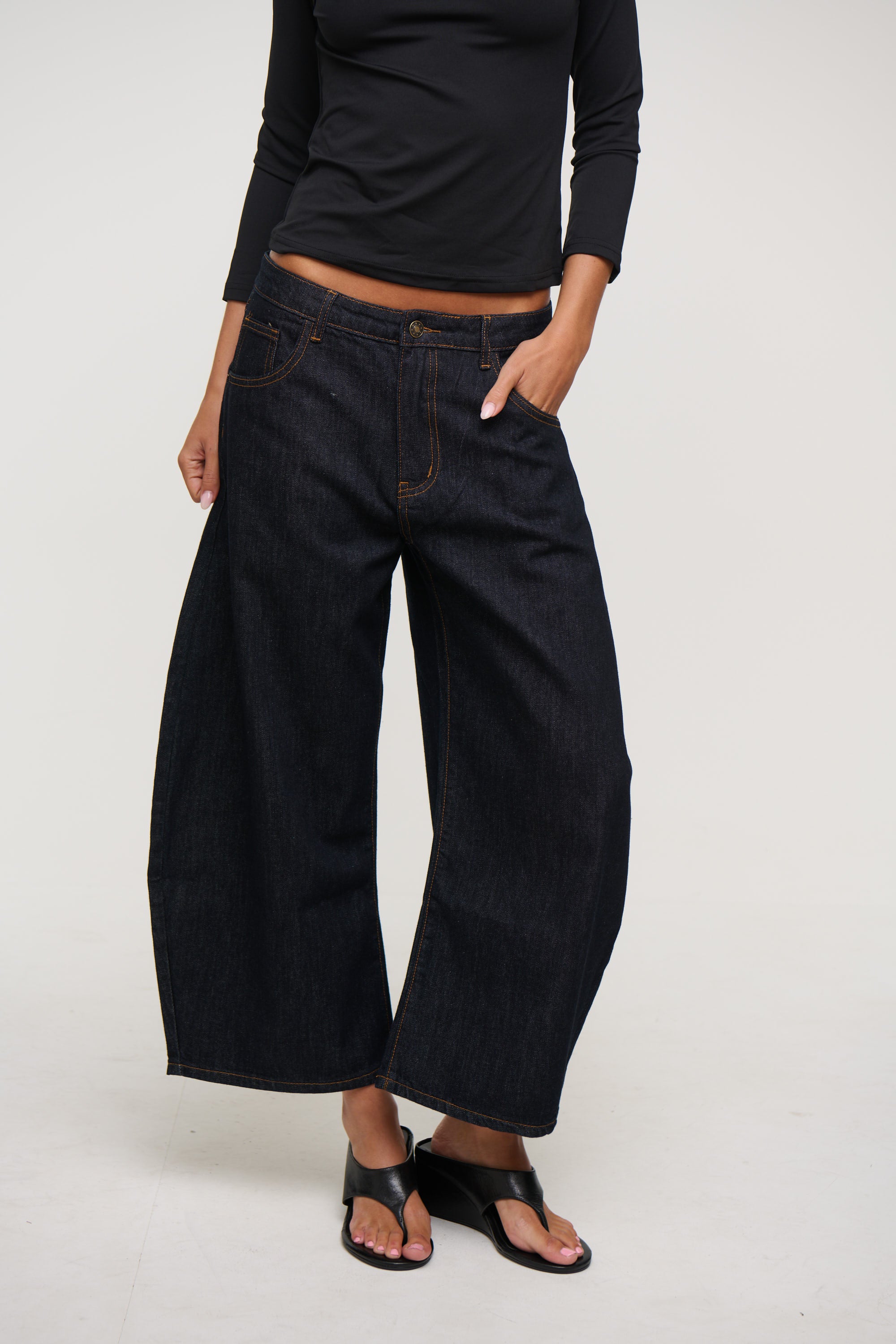 Horseshoe Cropped Jean Indigo