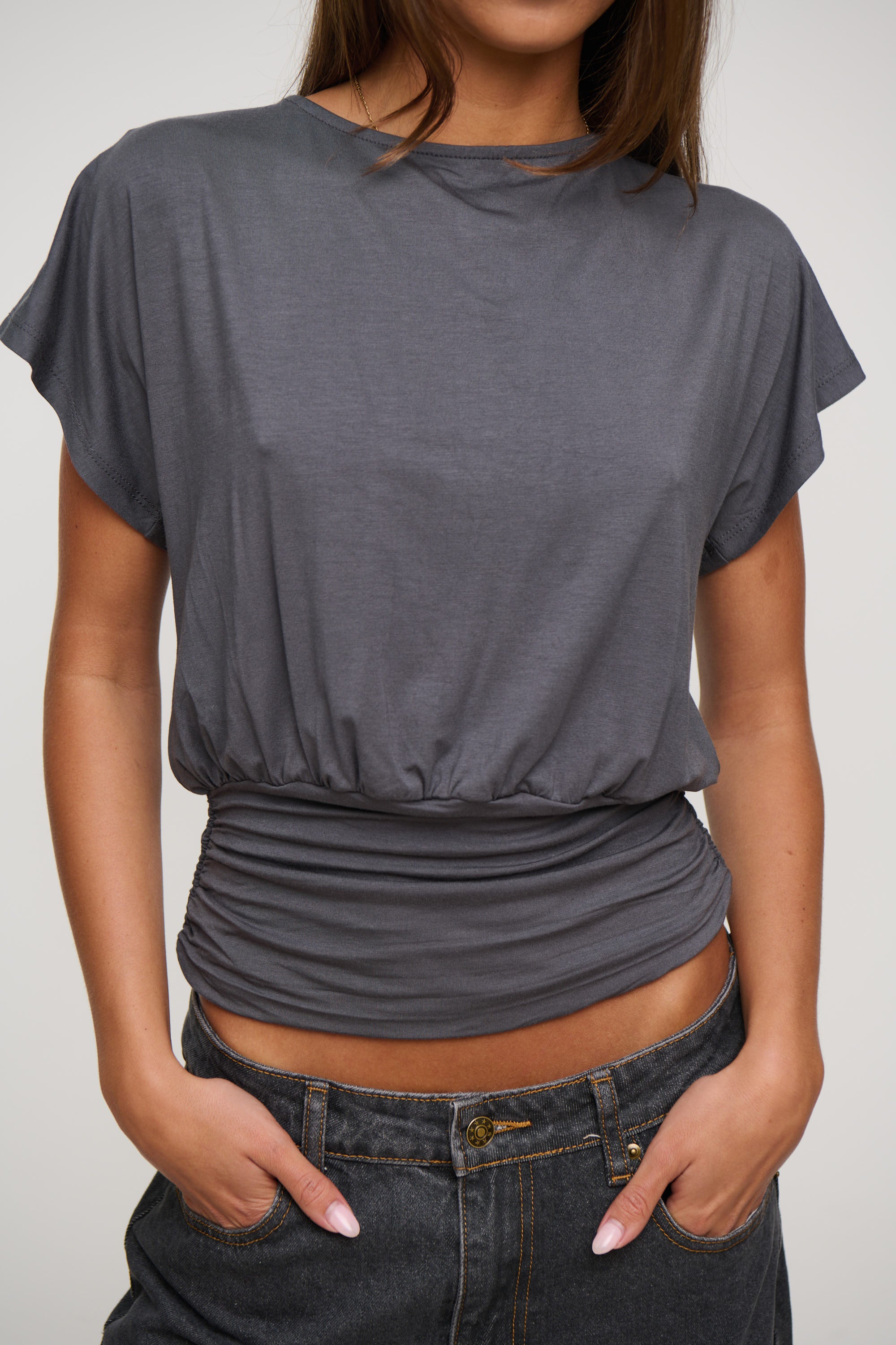 Chelsea Top Dark Grey