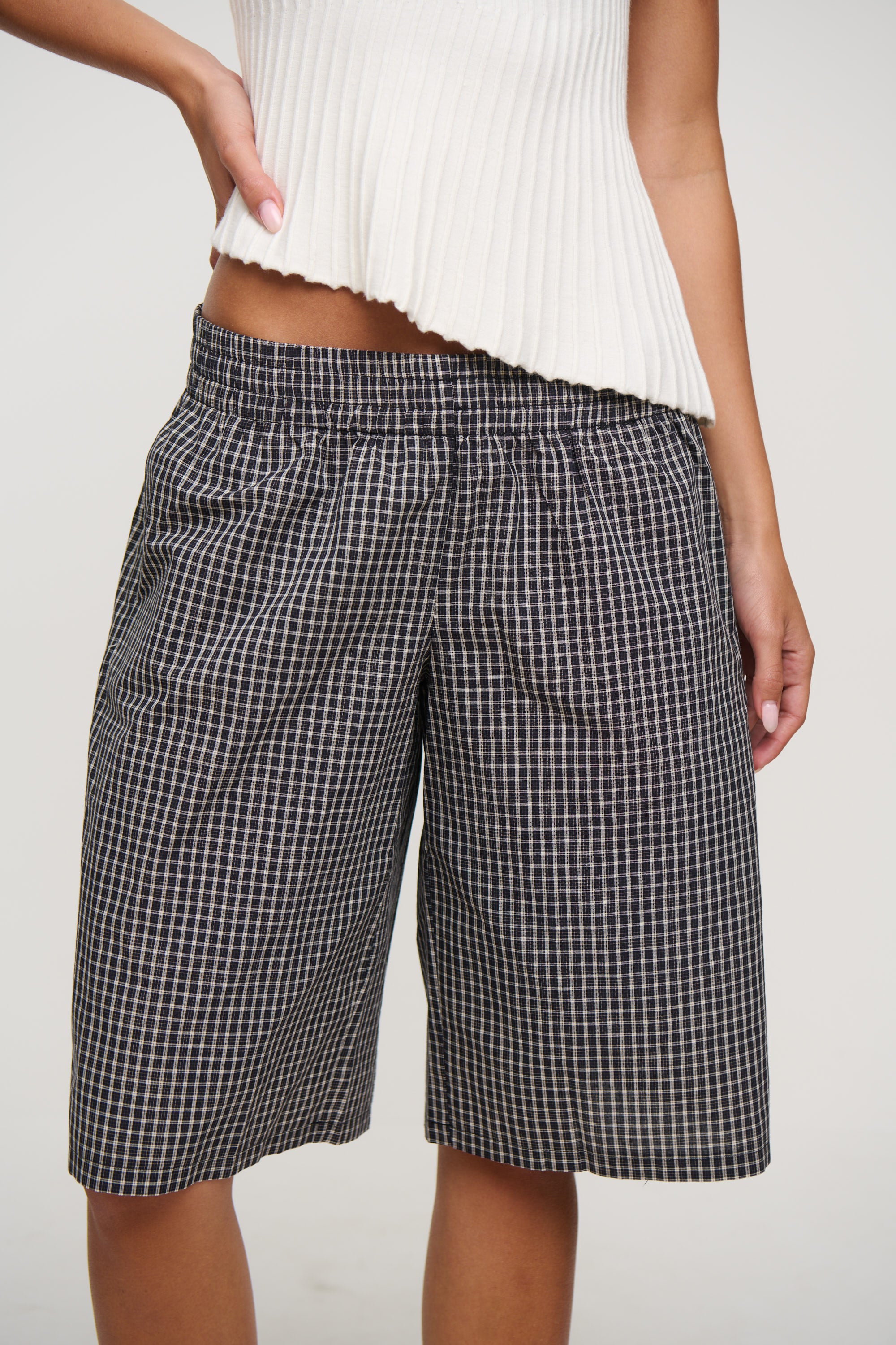 Sevigney Long Short Noir Check