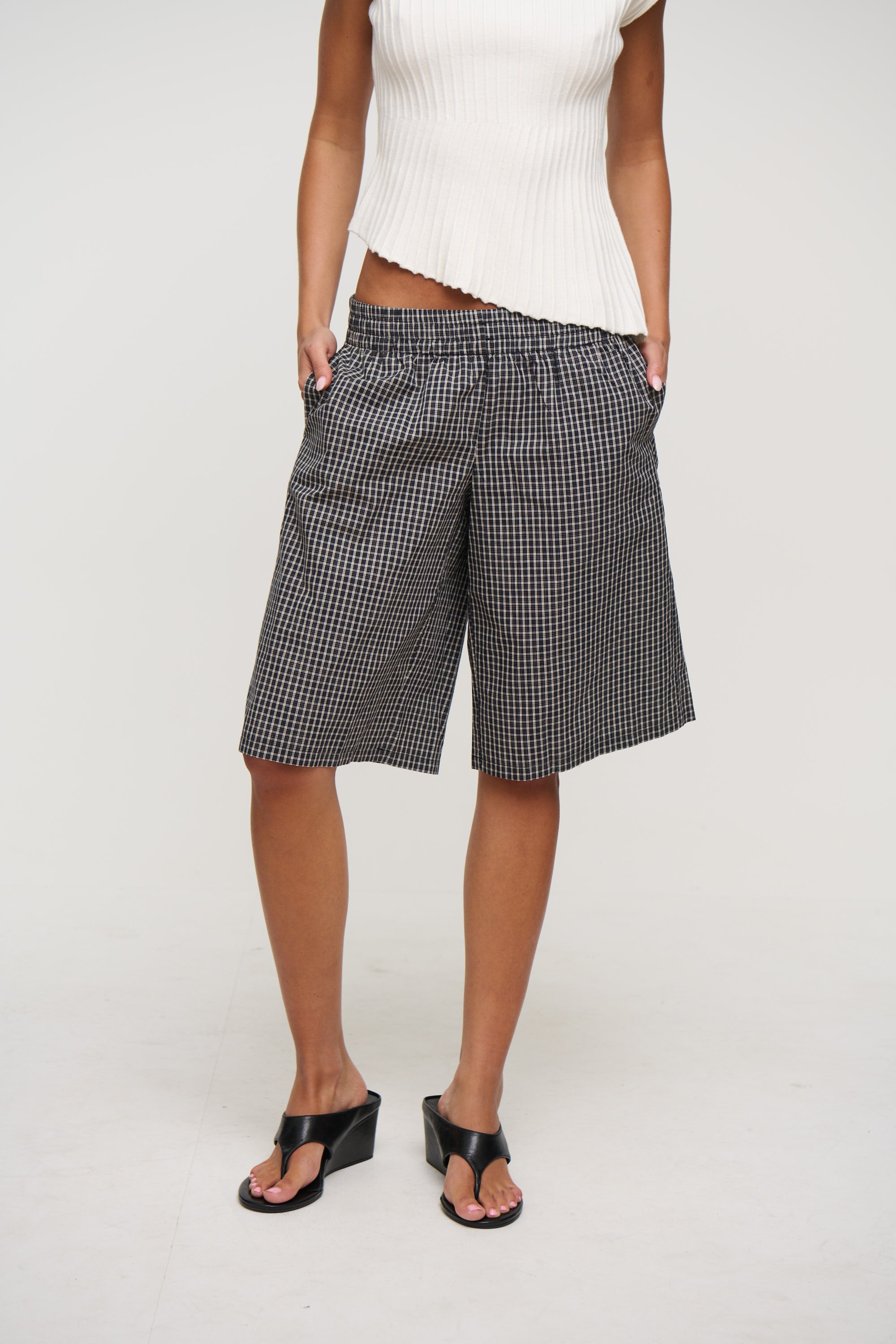 Sevigney Long Short Noir Check