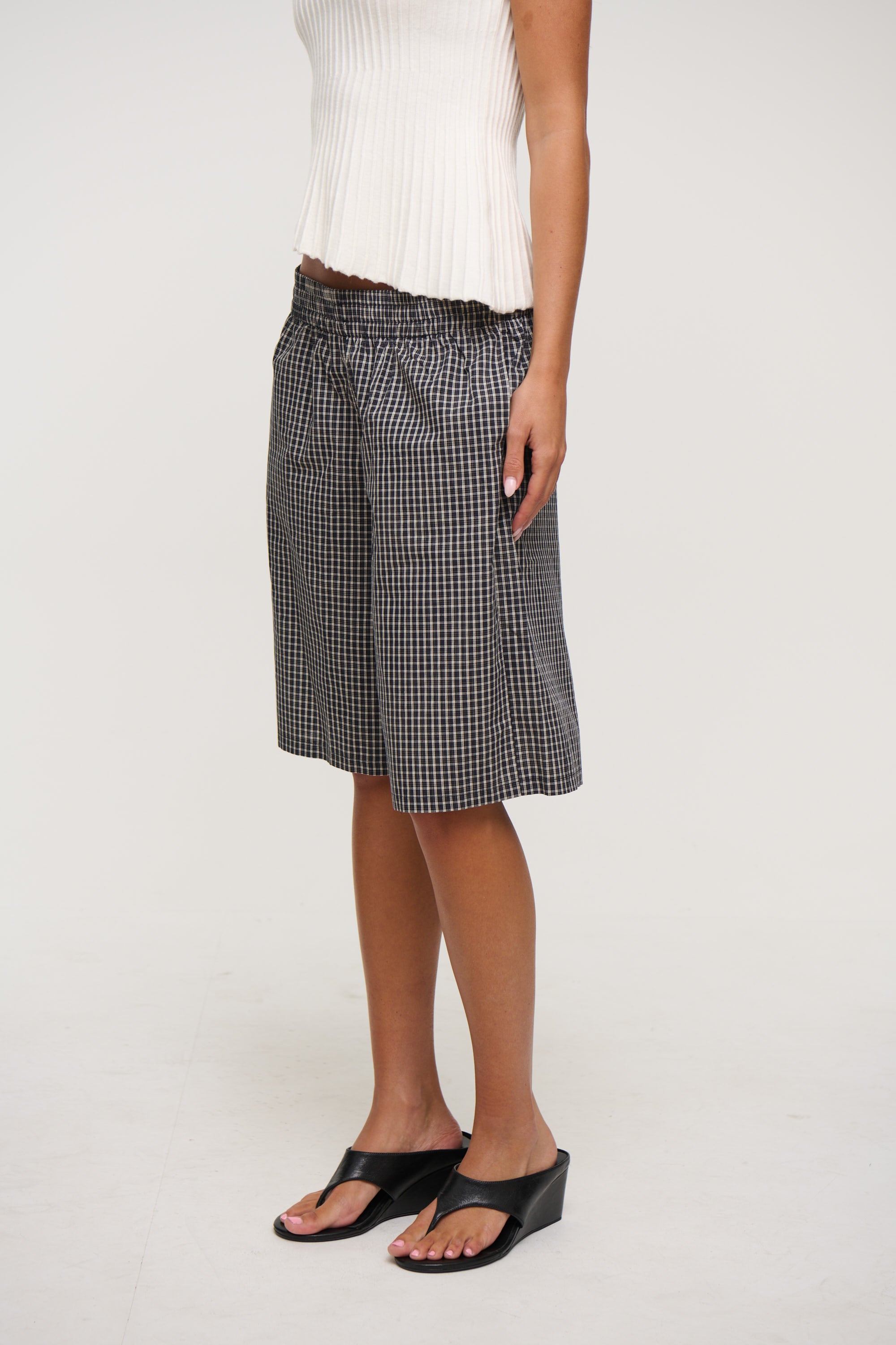 Sevigney Long Short Noir Check