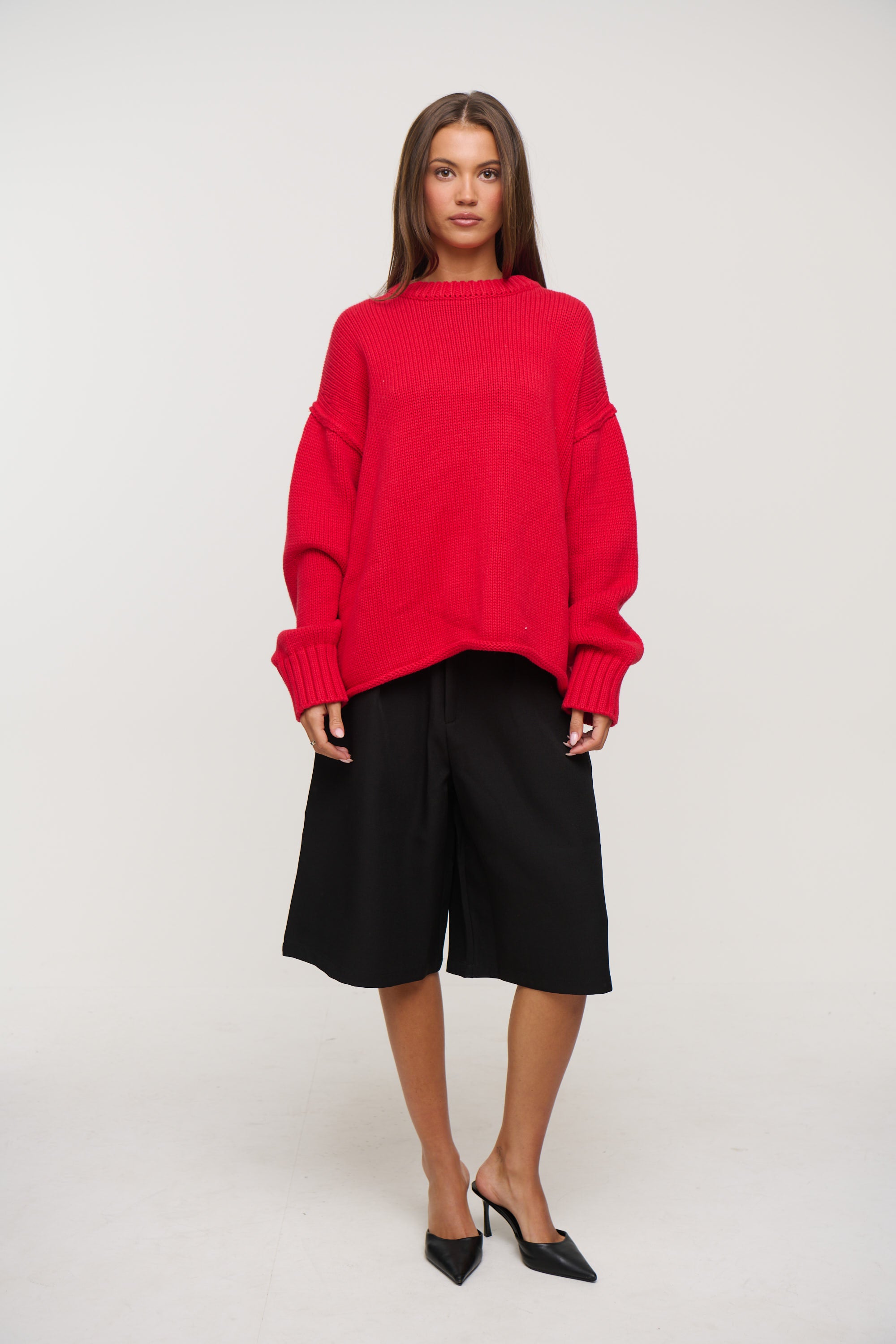 Nikova Knit Jumper Cherry