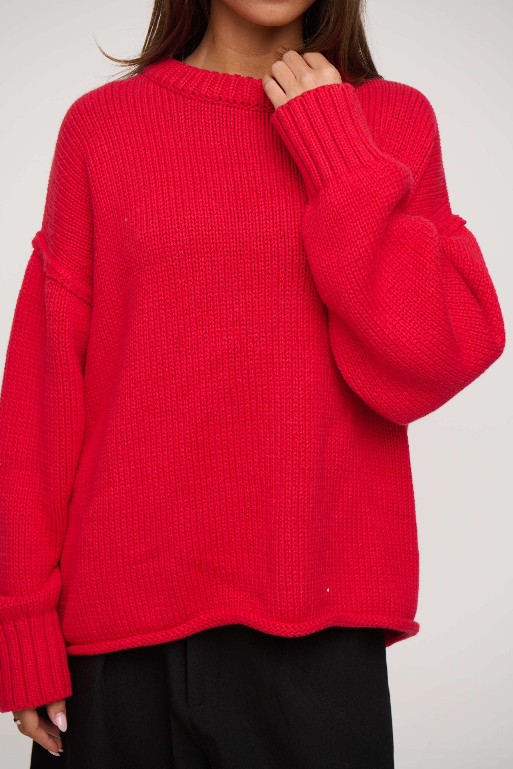 Nikova Knit Jumper Cherry