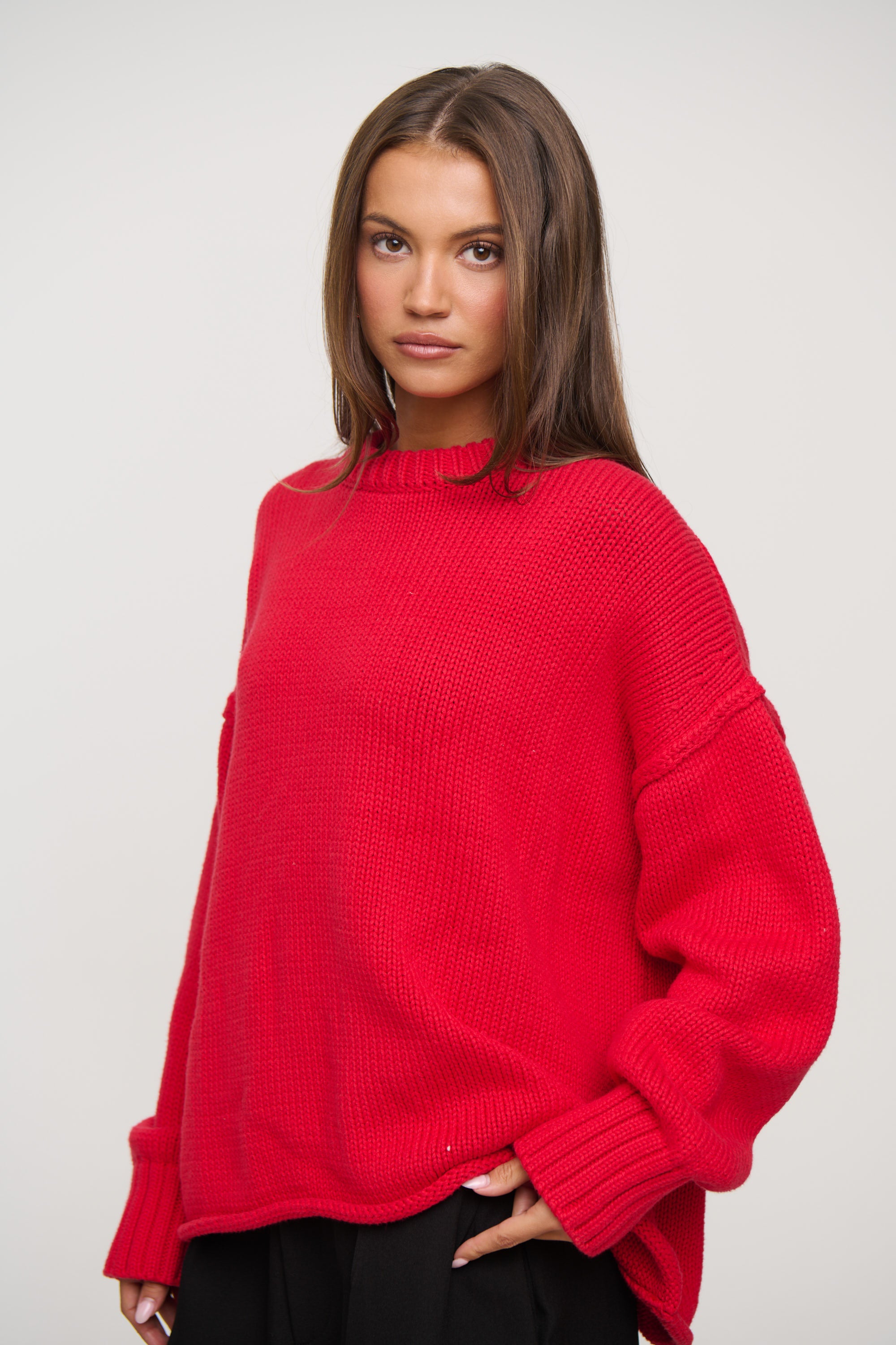 Nikova Knit Jumper Cherry