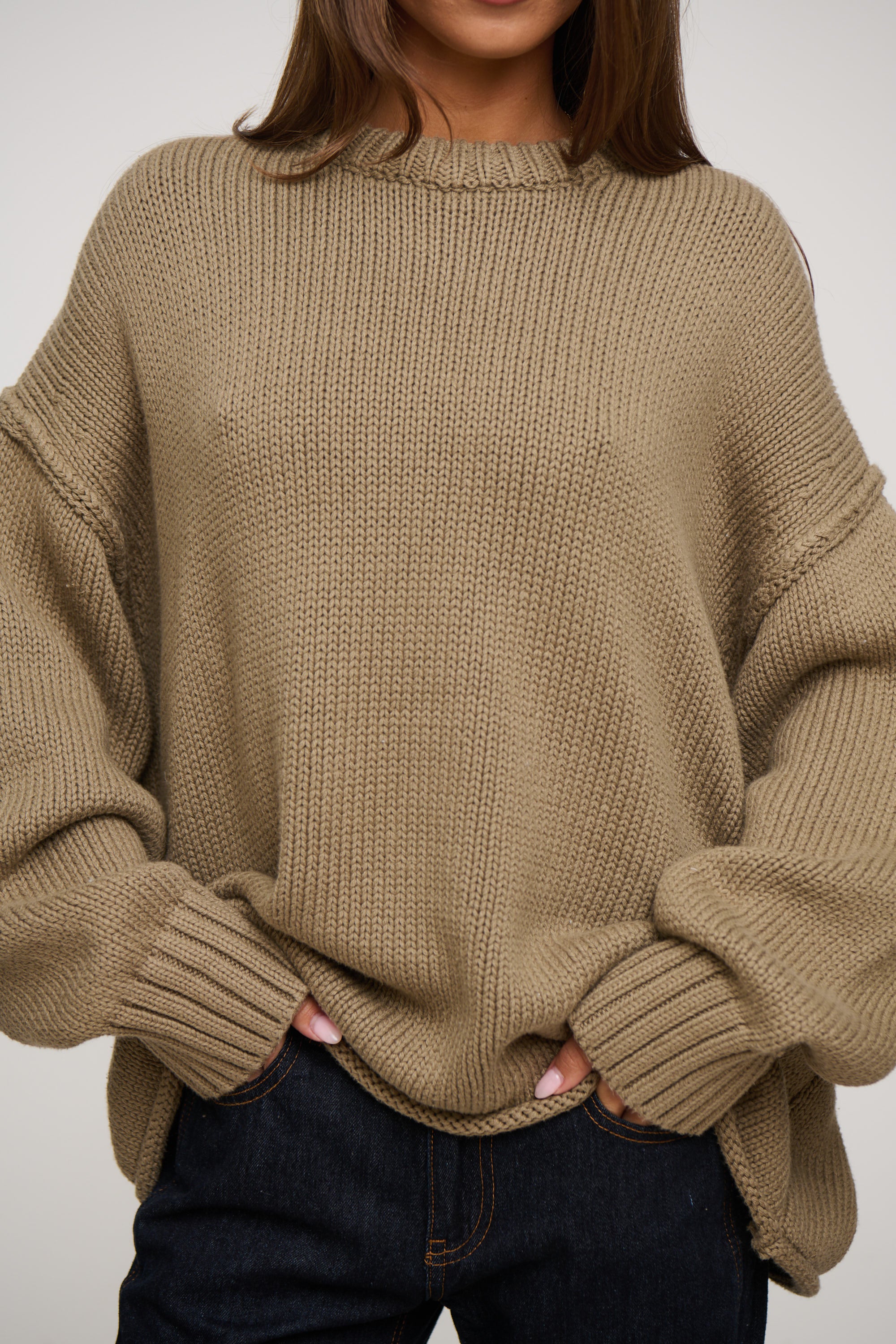 Nikova Knit Jumper Taupe