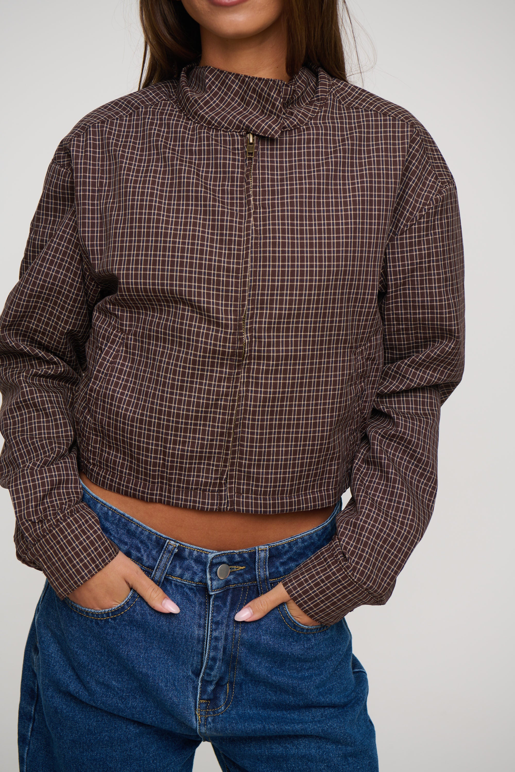 Aura Jacket Chocolate Plaid