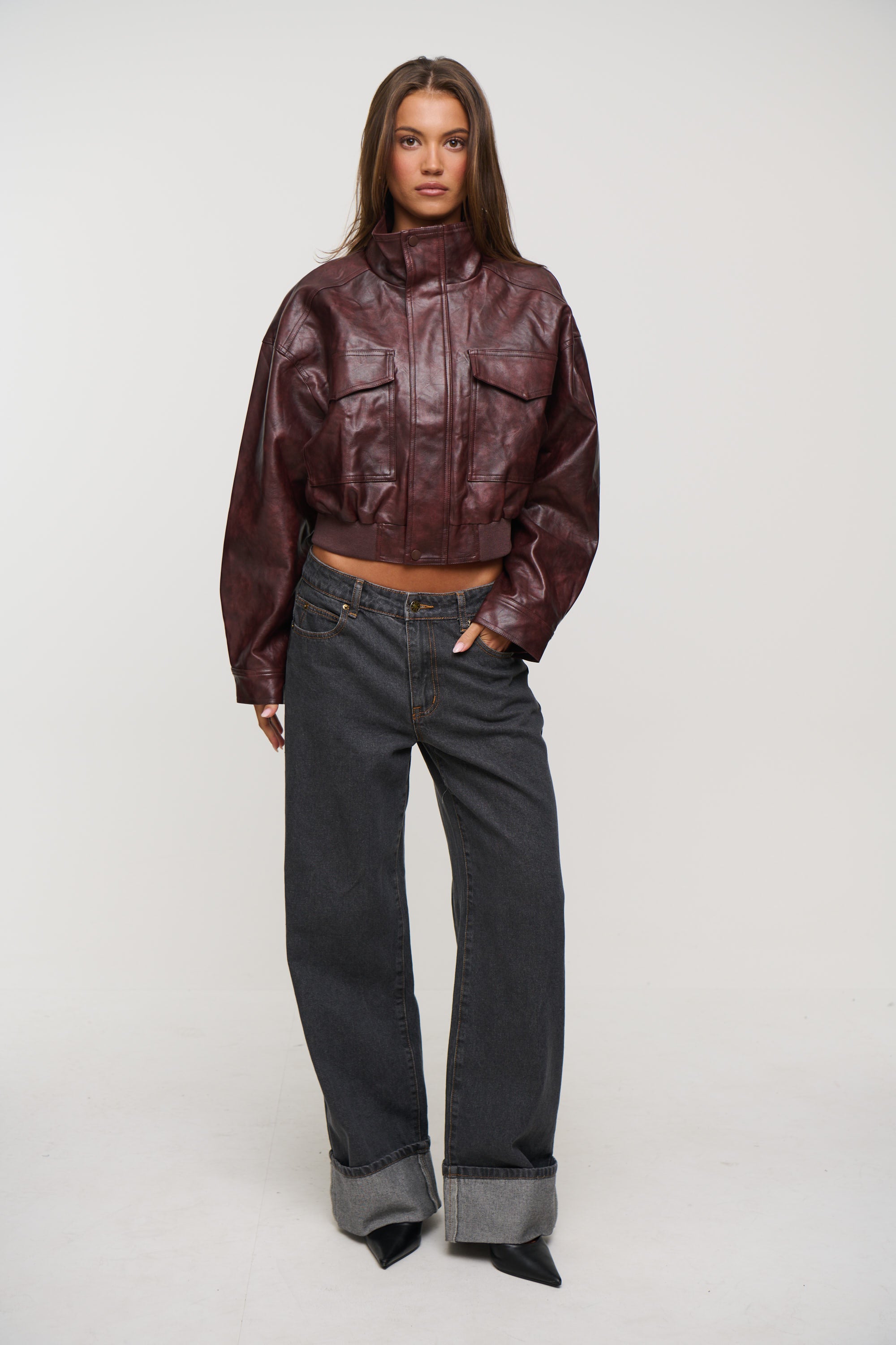 Kai Bomber Jacket Wine