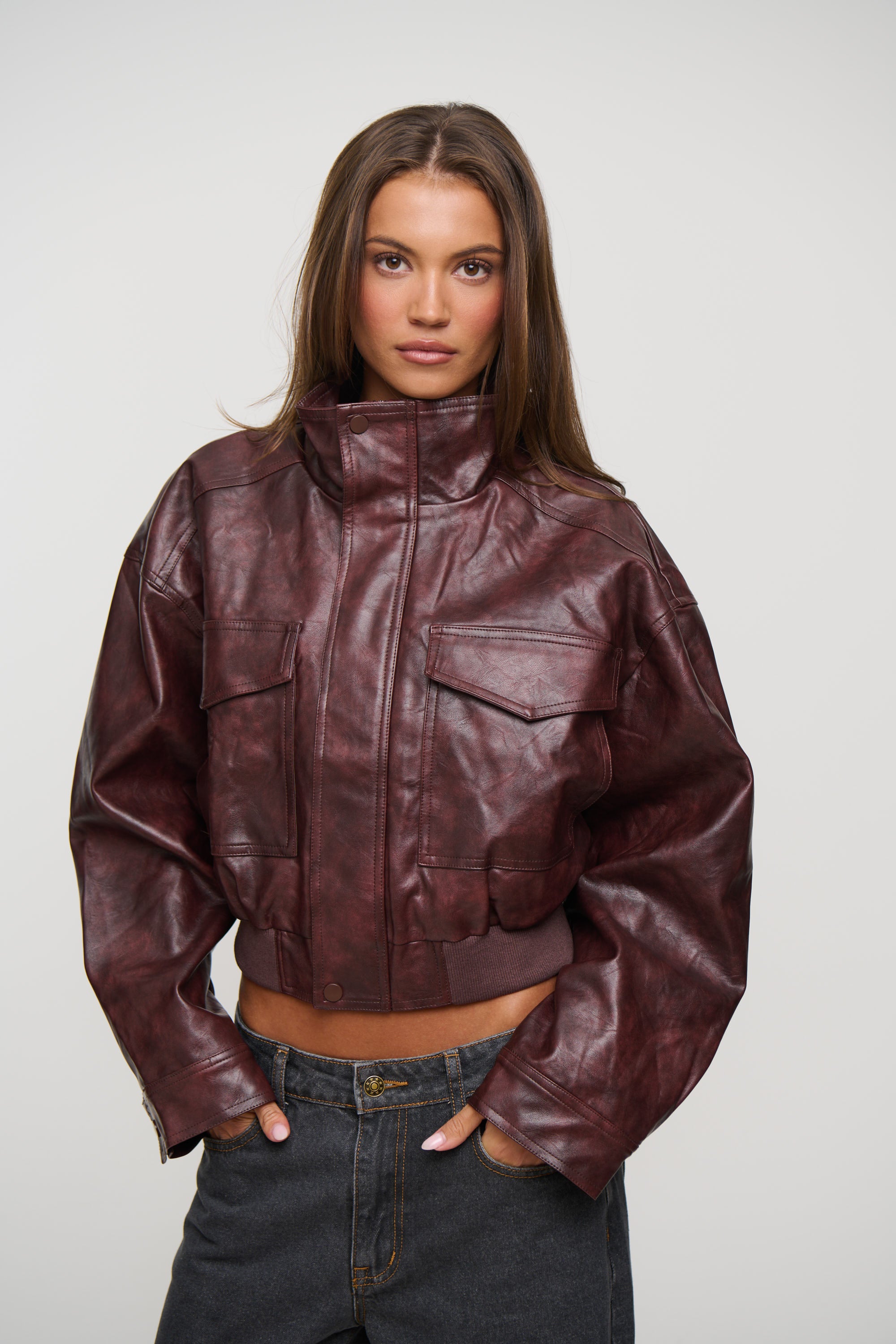 Kai Bomber Jacket Wine