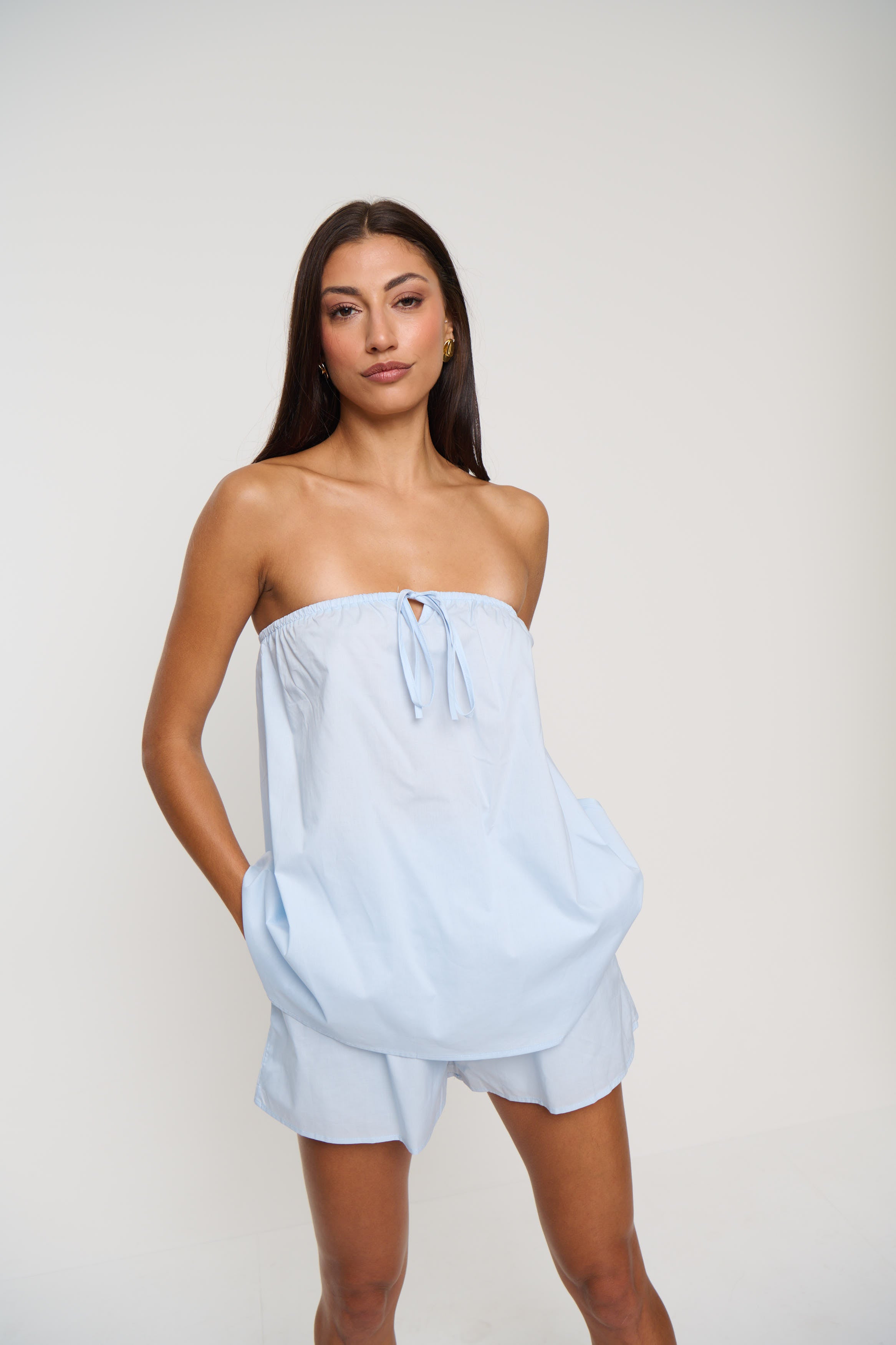 Zuri Strapless Set Sky