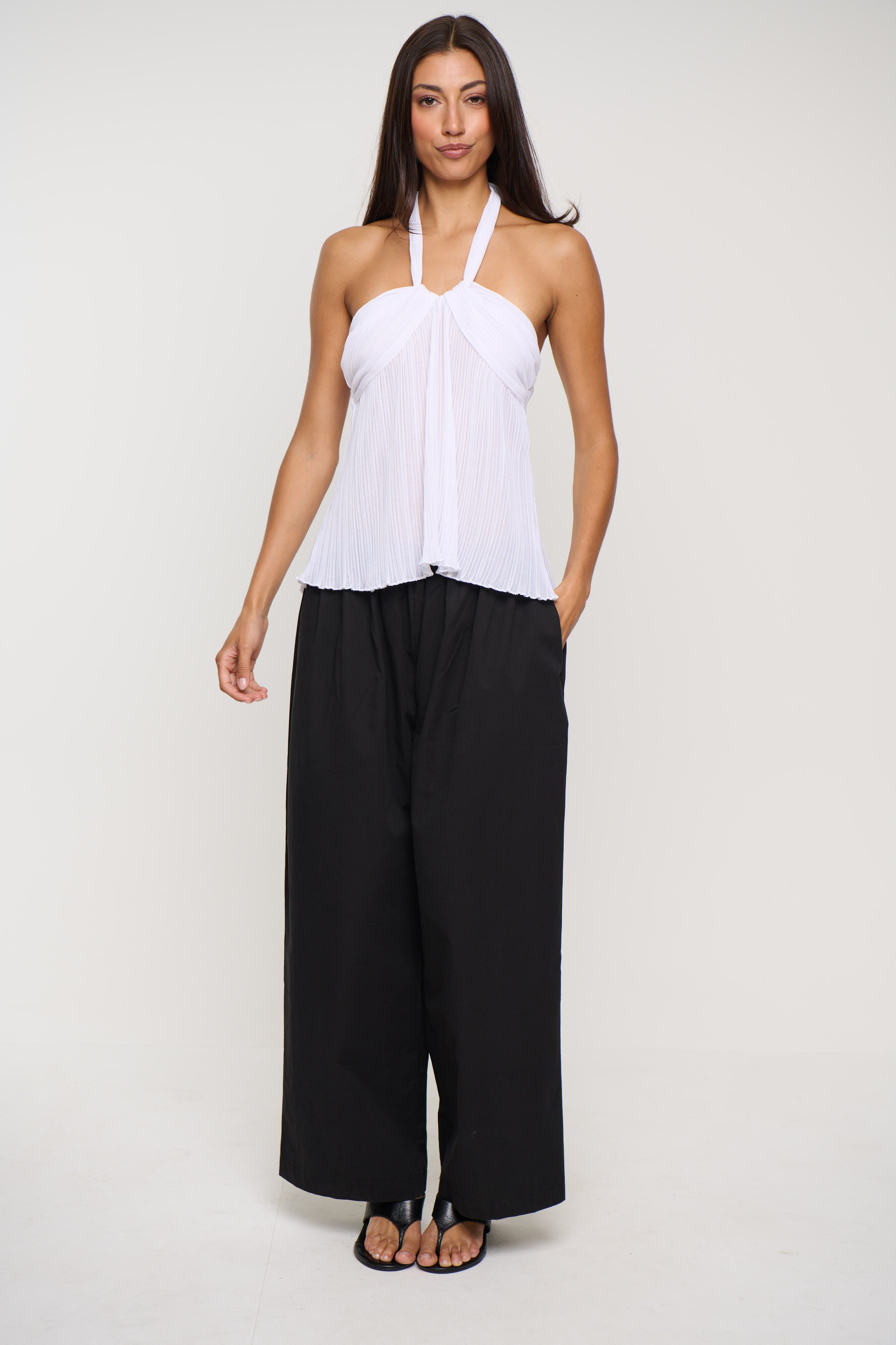 Maddison Halter Top White