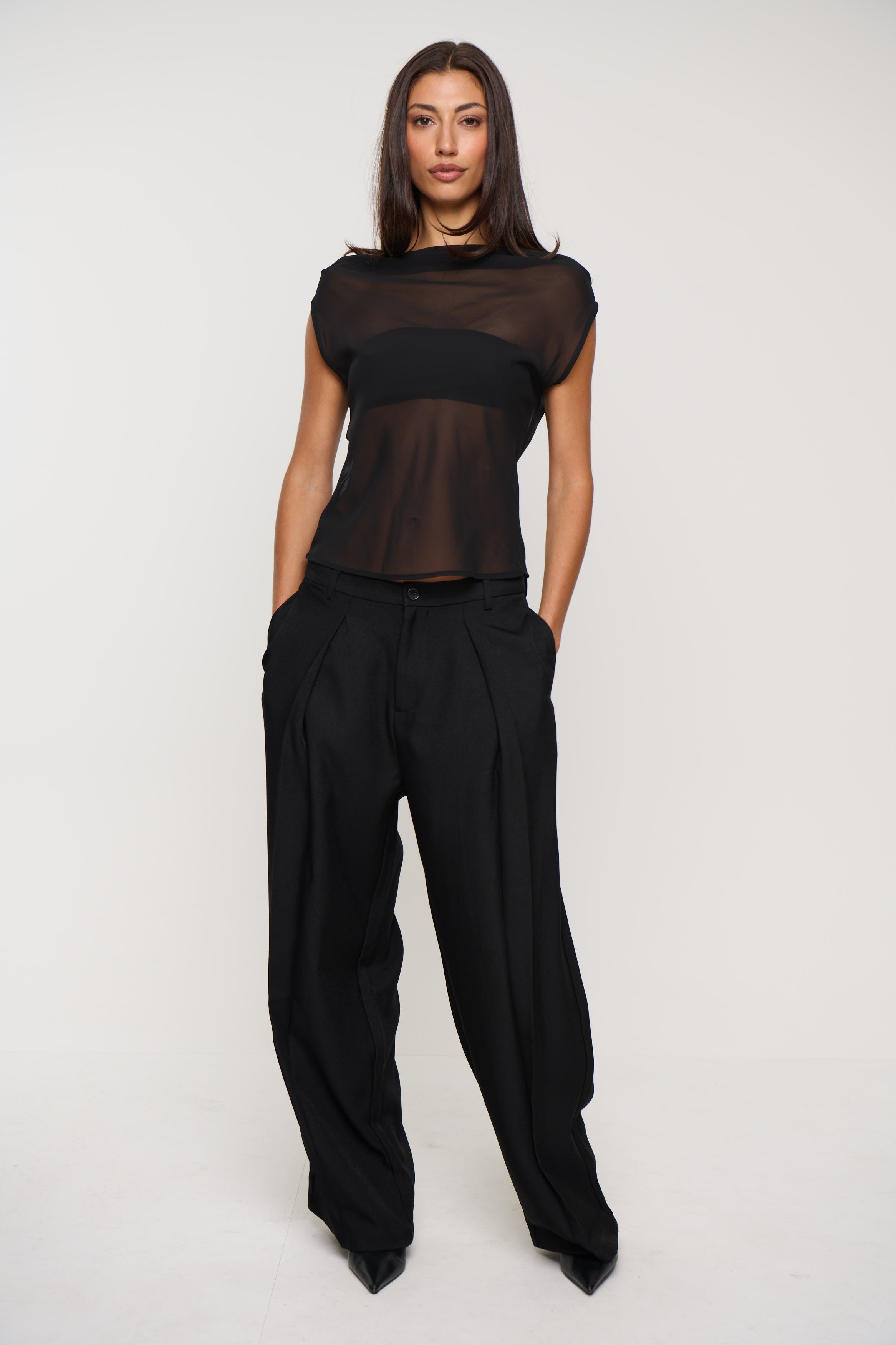 Reign Sheer Top Black