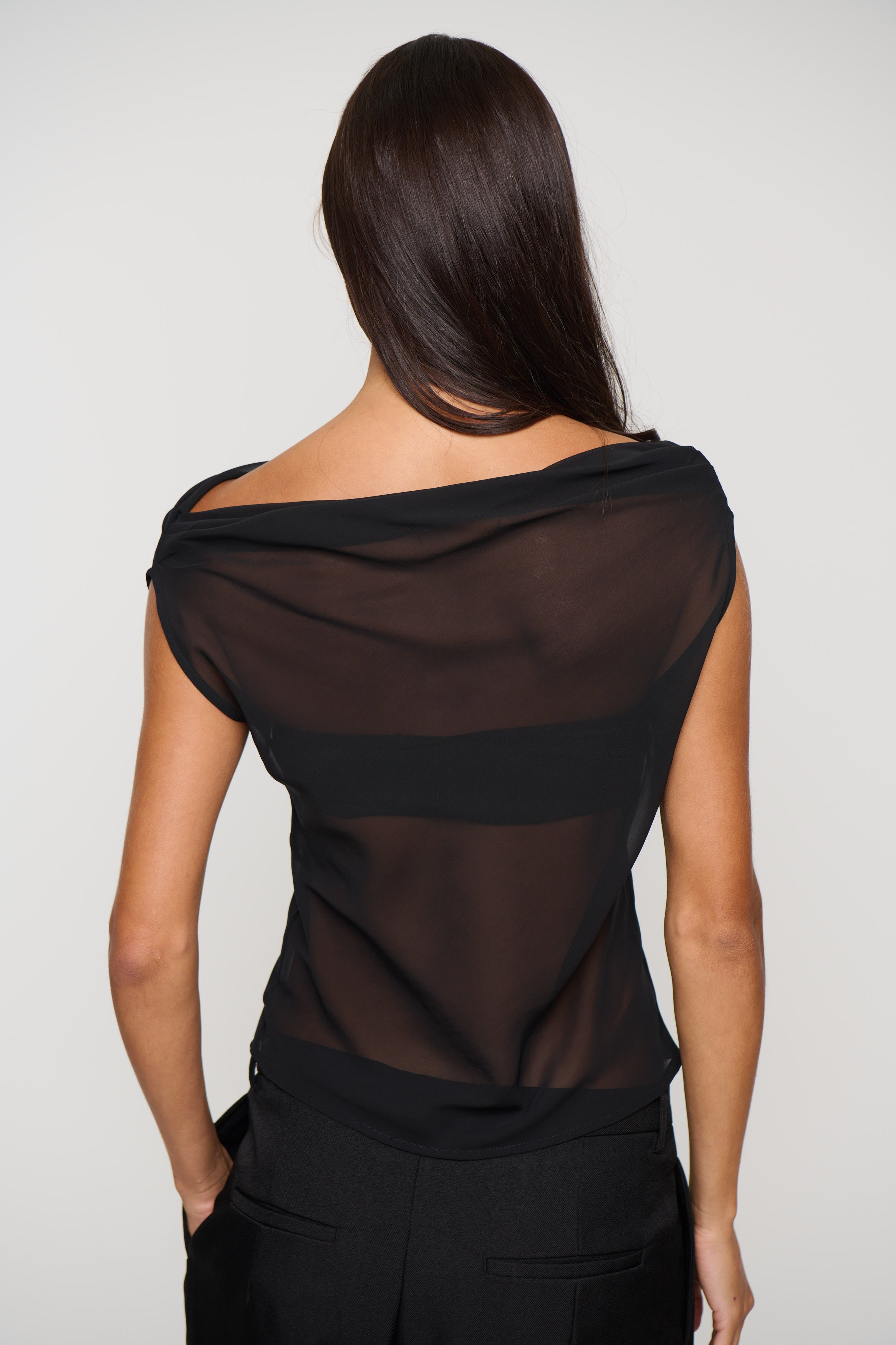 Reign Sheer Top Black