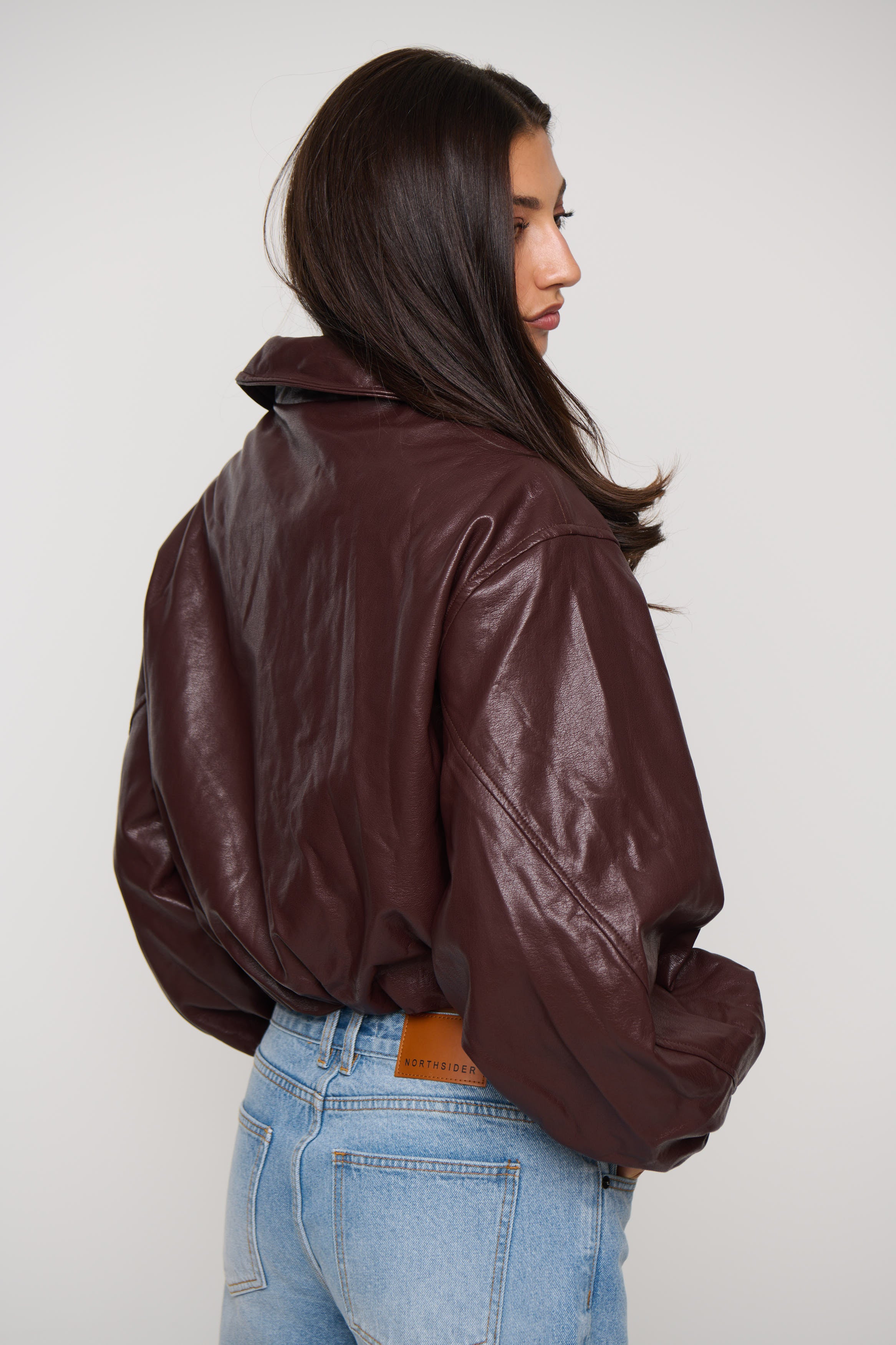 Sia Bomber Jacket Dark Brown