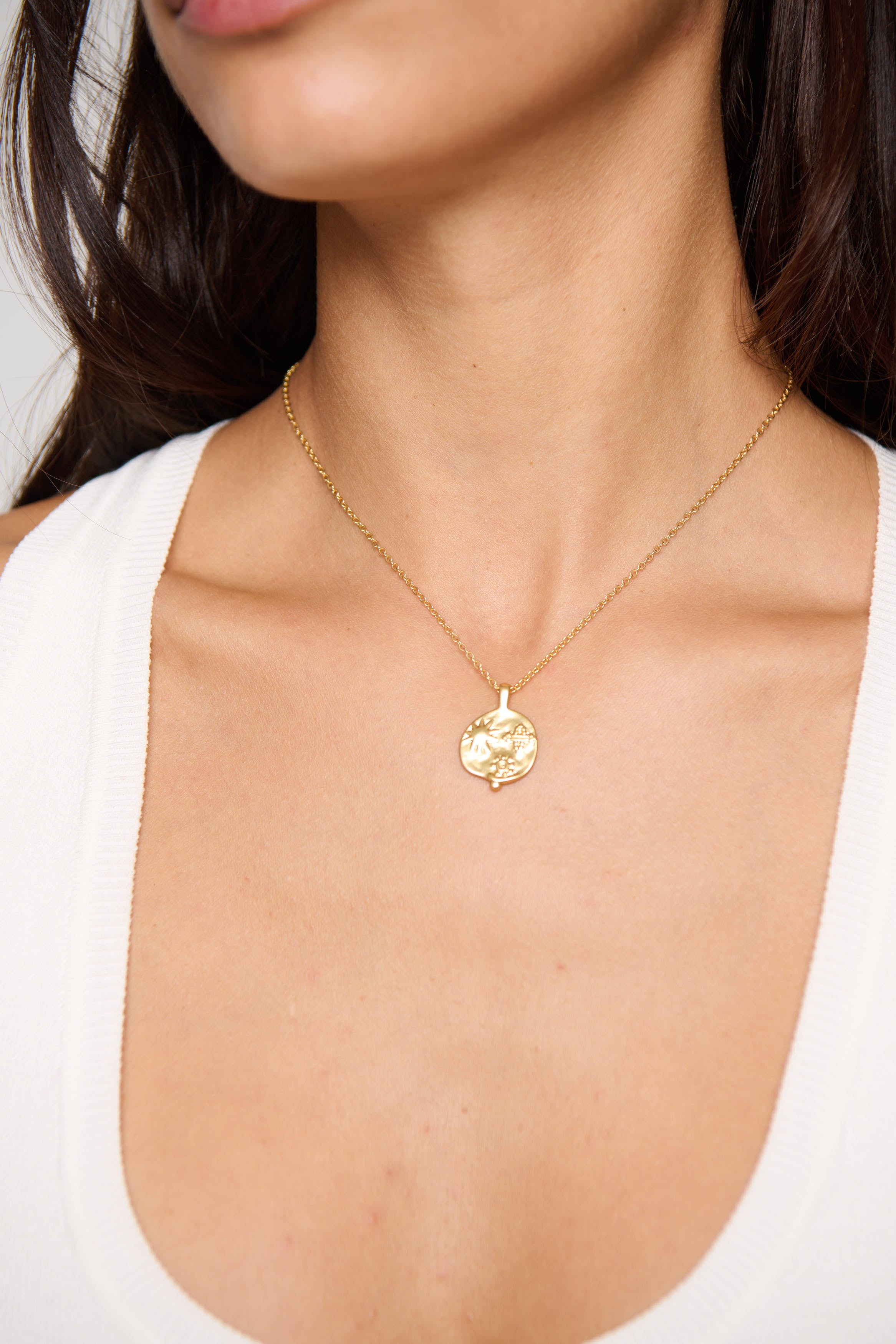 Oceana Coin Necklace Gold