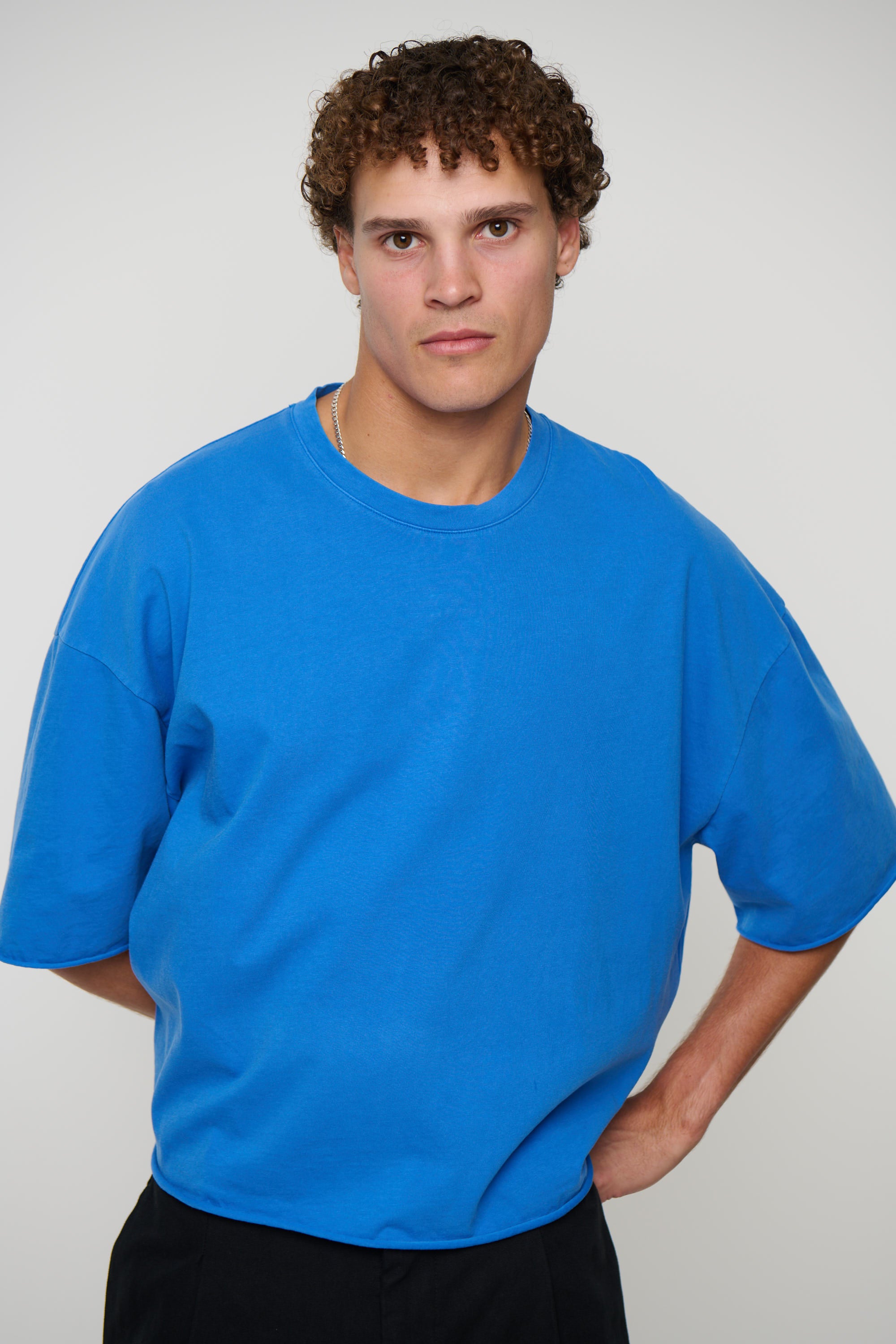 Raw 200G Cotton Box Tee Royal