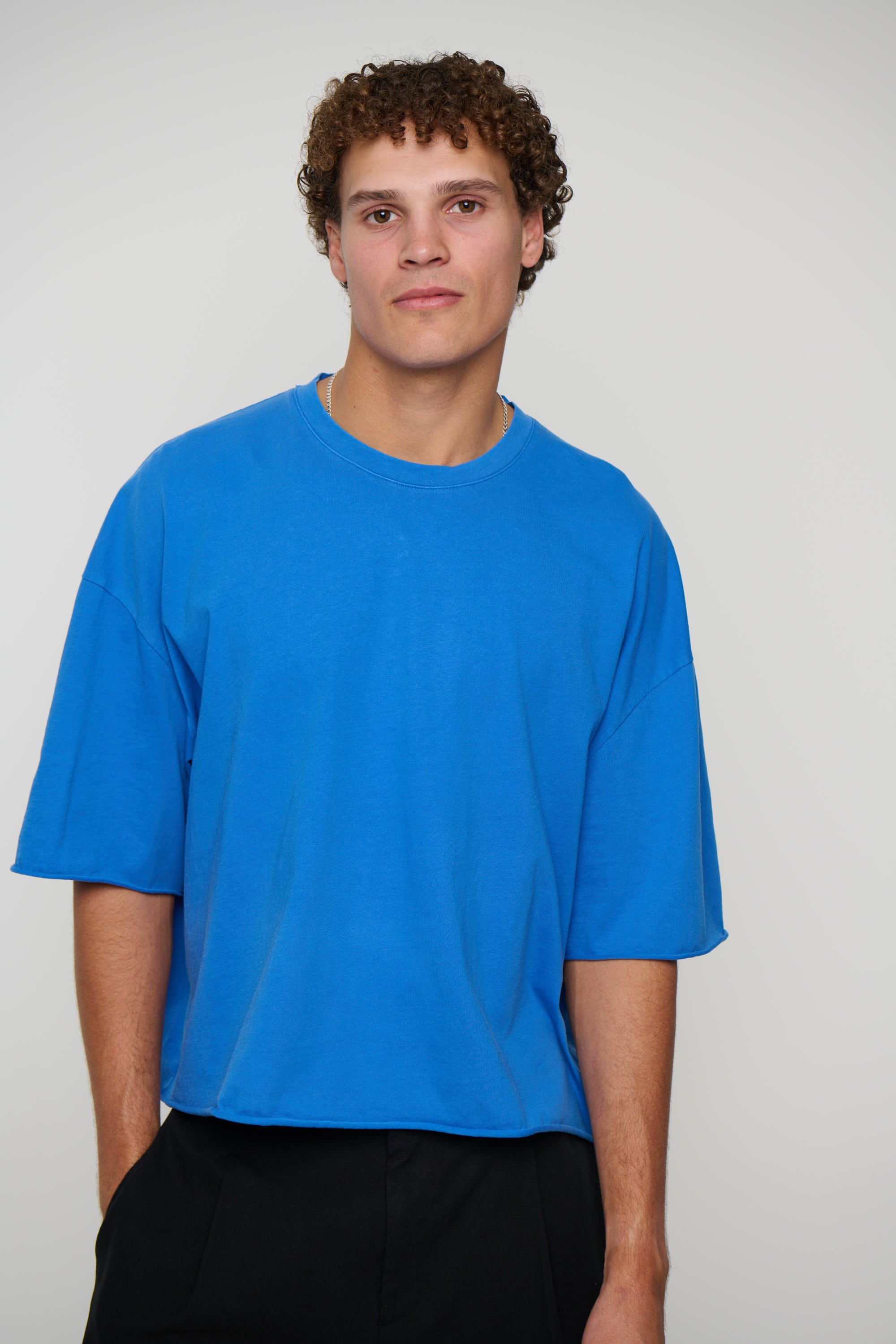 Raw 200G Cotton Box Tee Royal