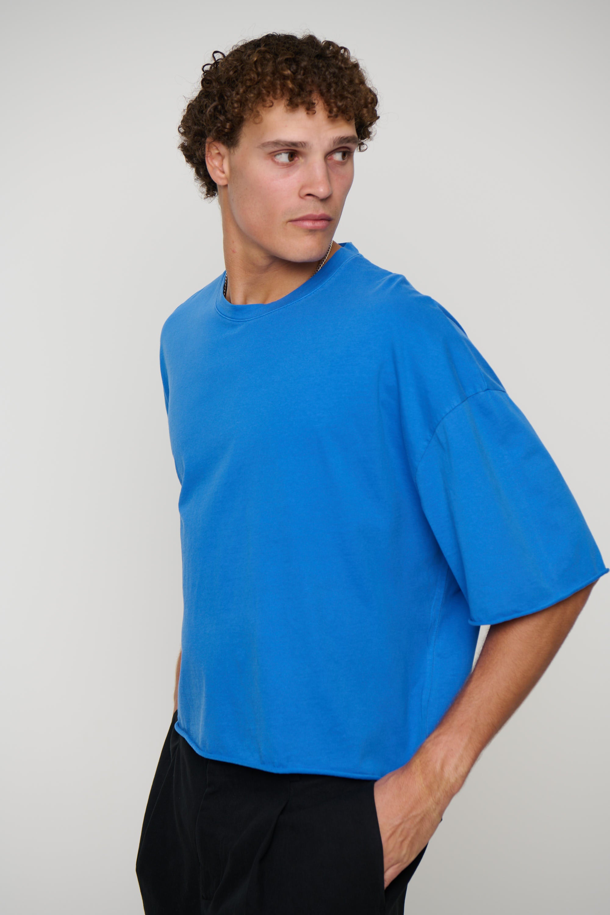 Raw 200G Cotton Box Tee Royal