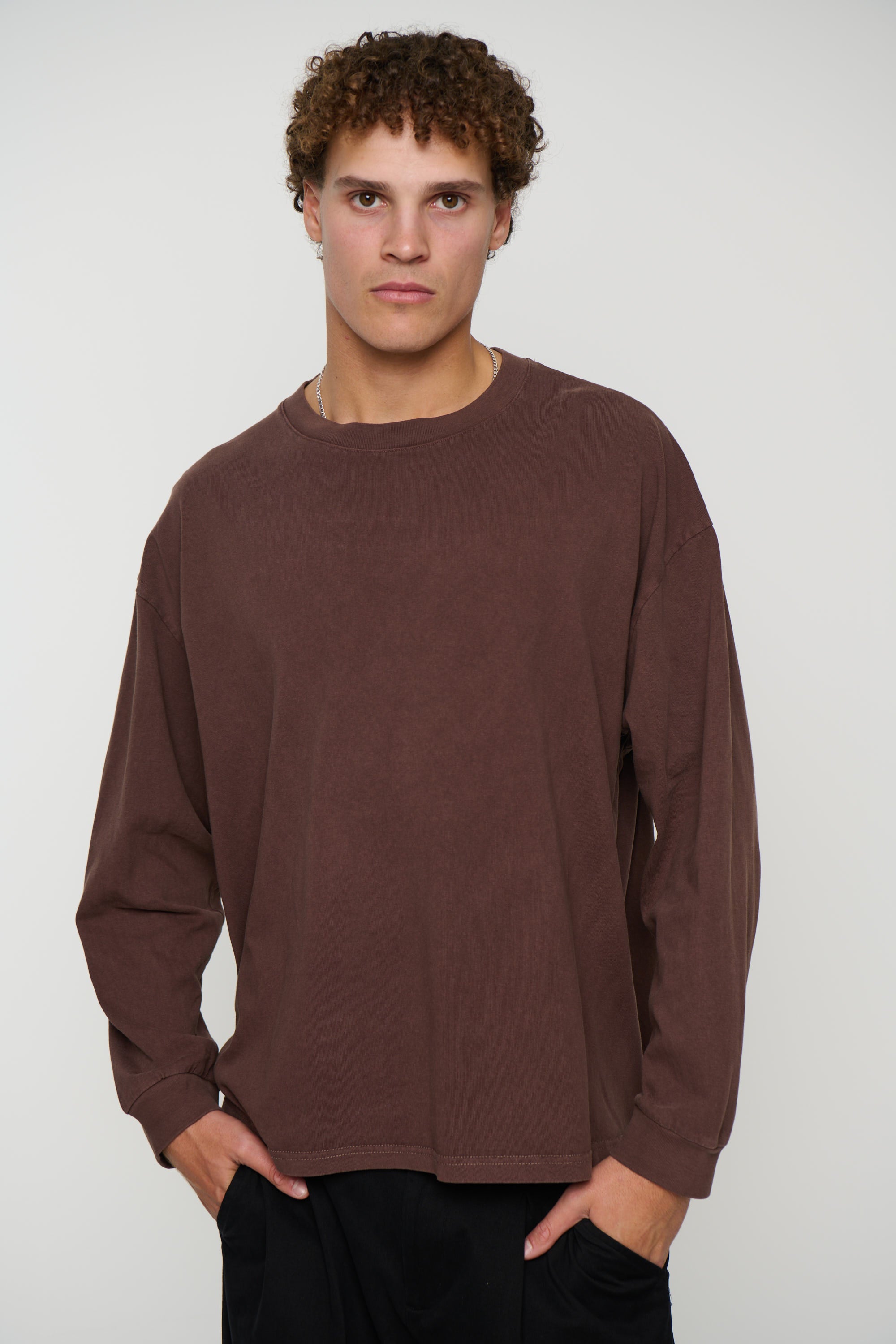 Enzyme Wash Long Sleeve Choc