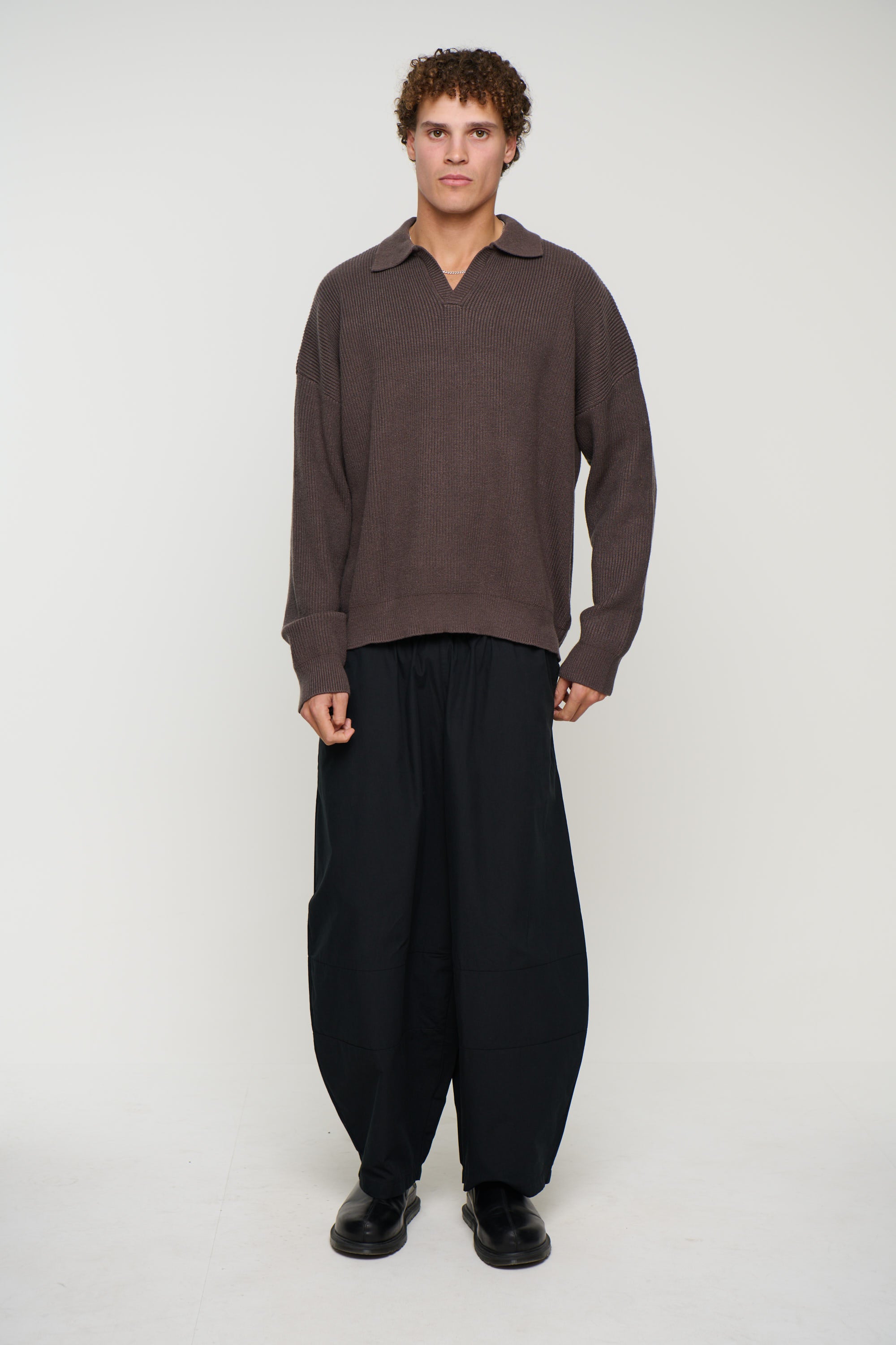 Jay Knitted Polo Mocha