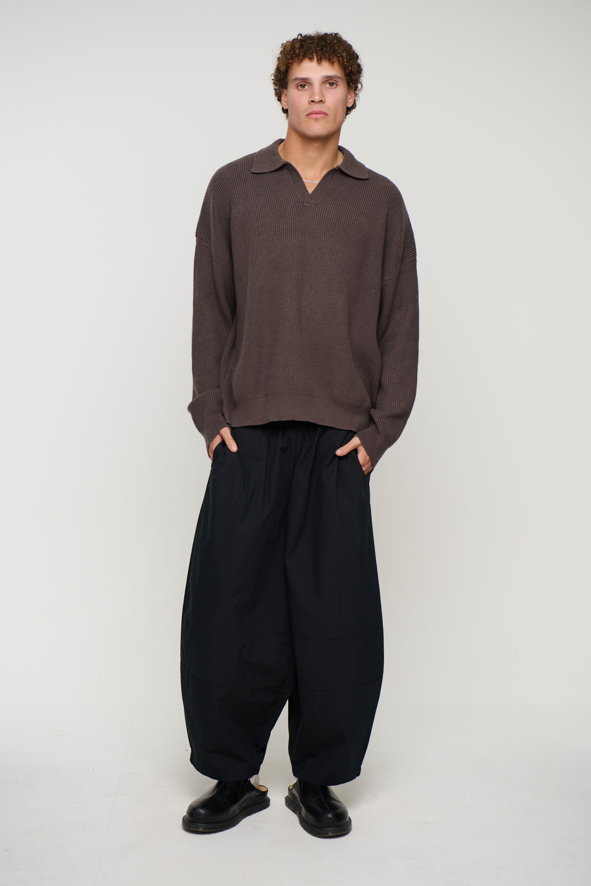 Jay Knitted Polo Mocha