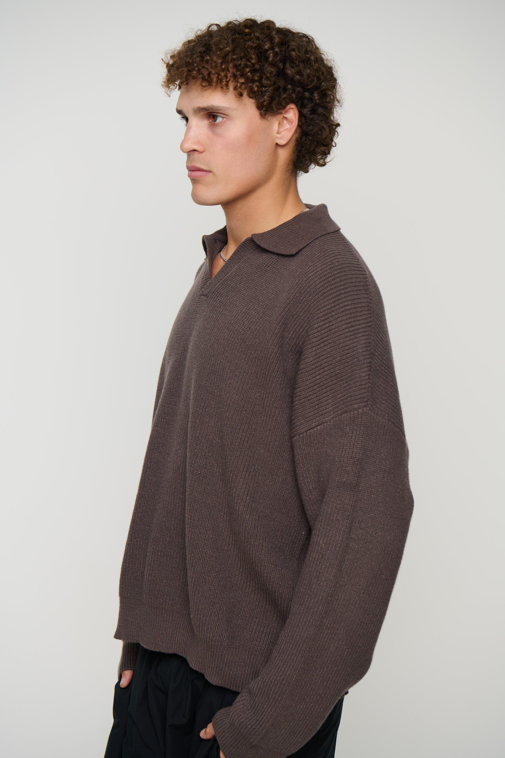 Jay Knitted Polo Mocha