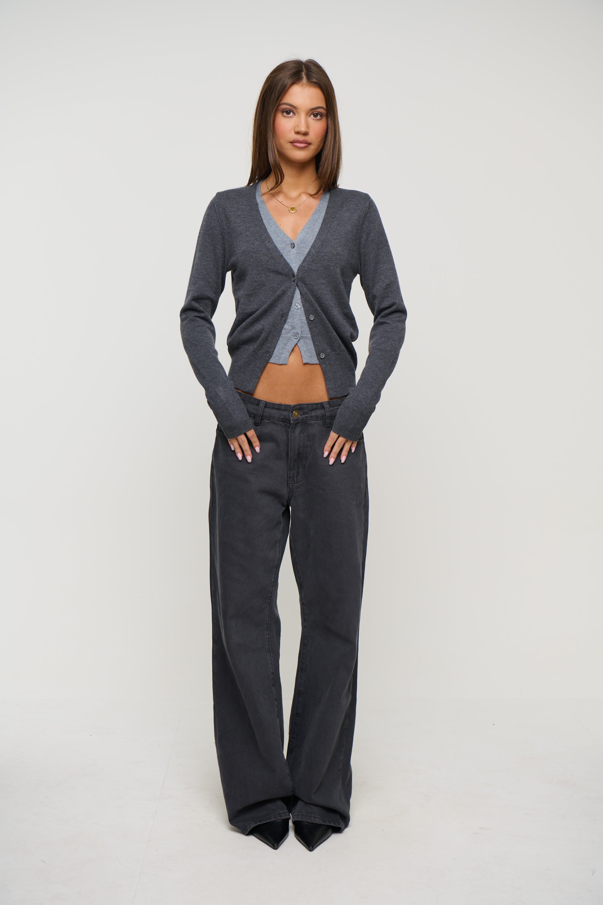 Shadow Cardigan Dark Grey