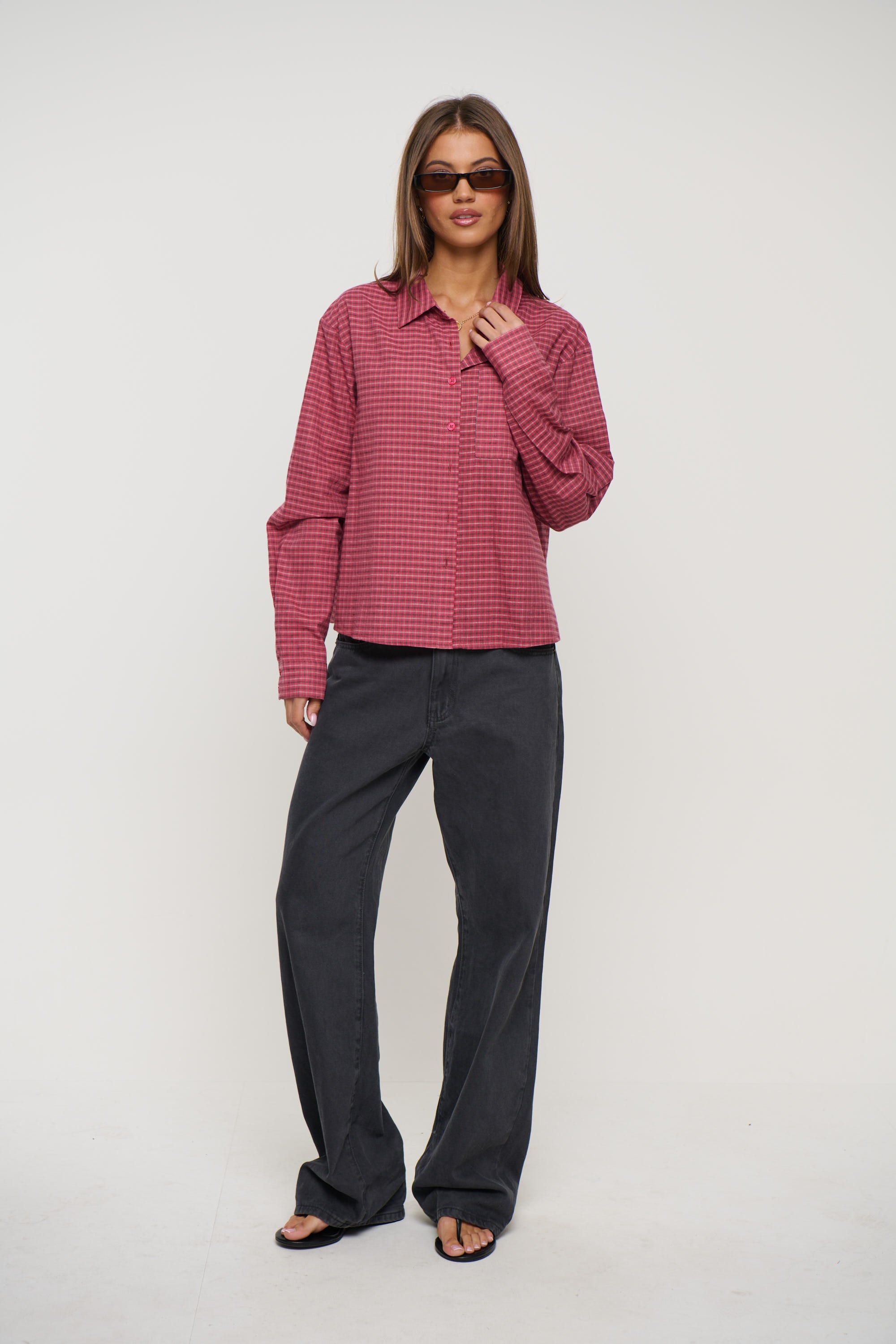 Untamed Shirt Crimson Plaid