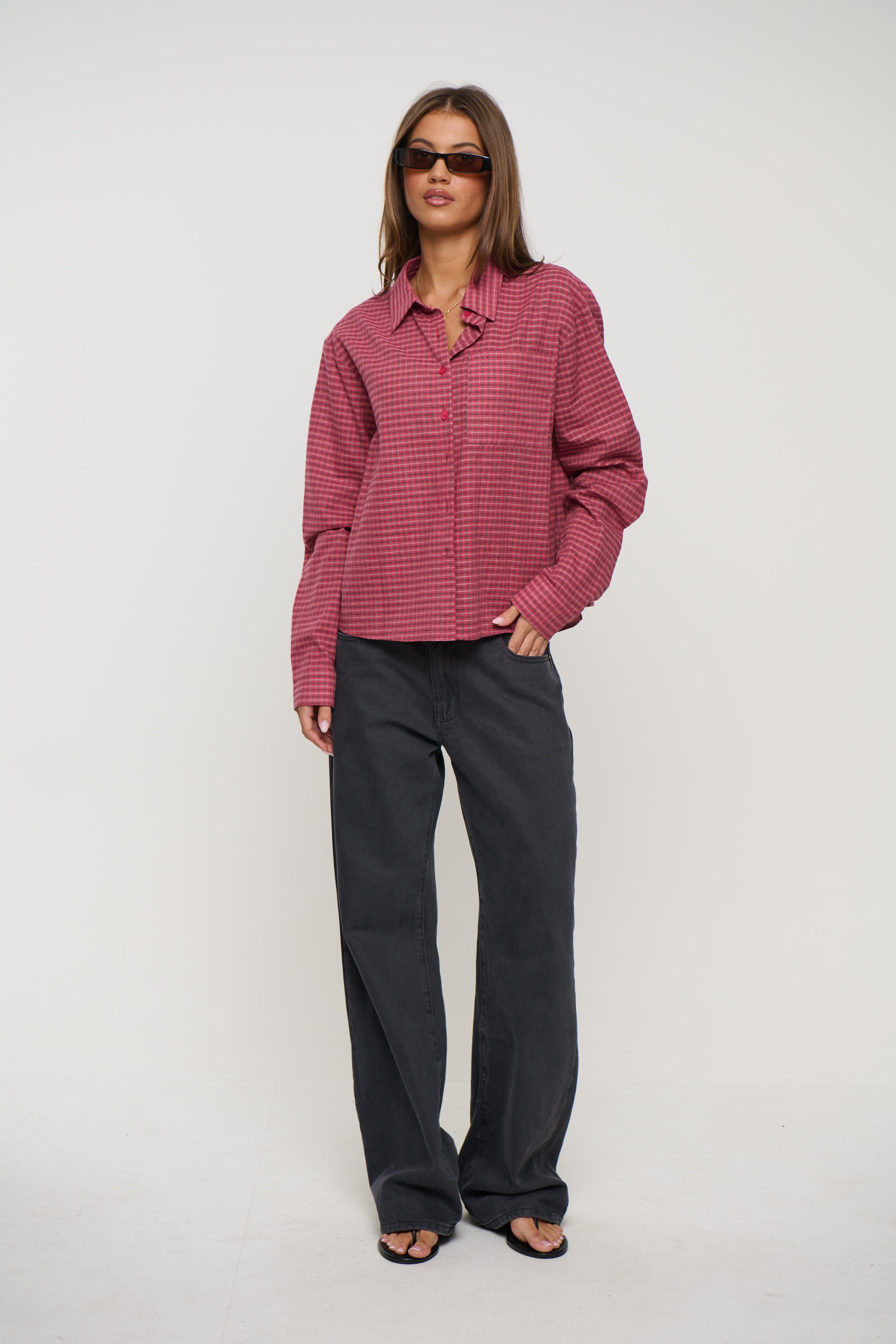 Untamed Shirt Crimson Plaid
