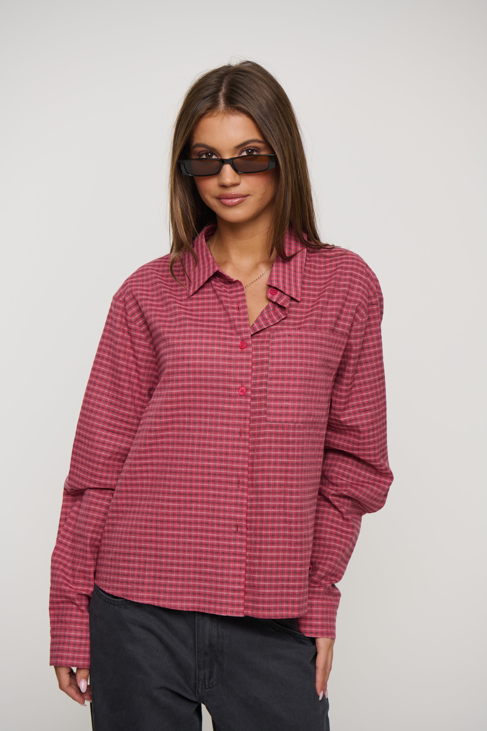 Untamed Shirt Crimson Plaid