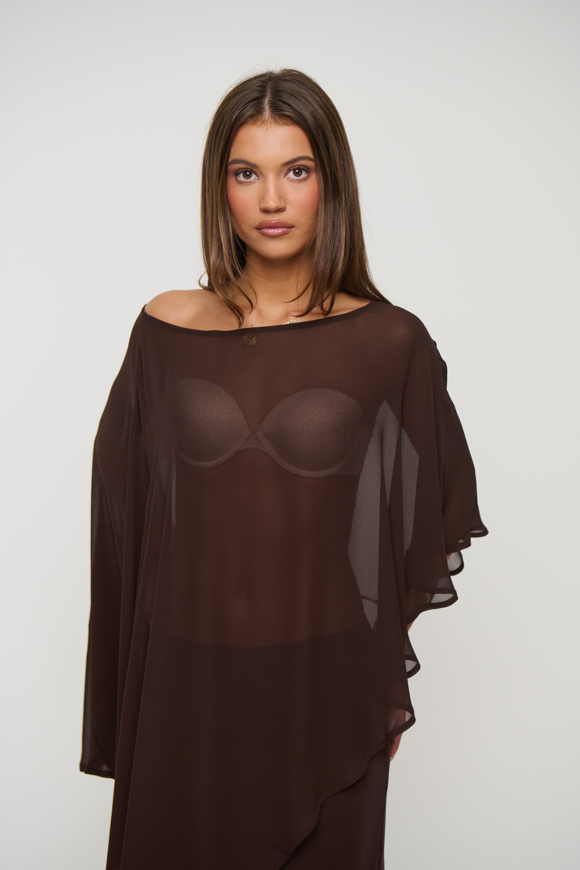 Lover Sheer Top Chocolate
