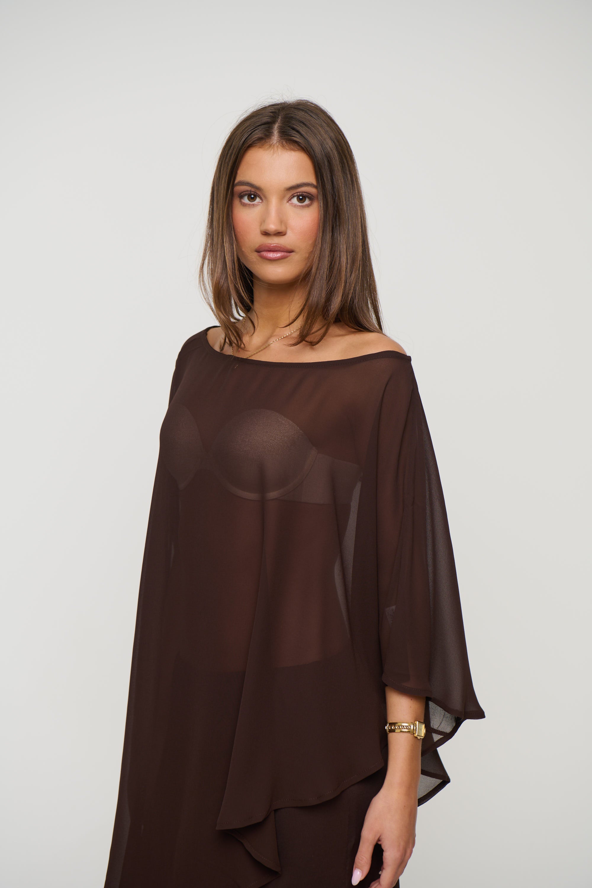 Lover Sheer Top Chocolate