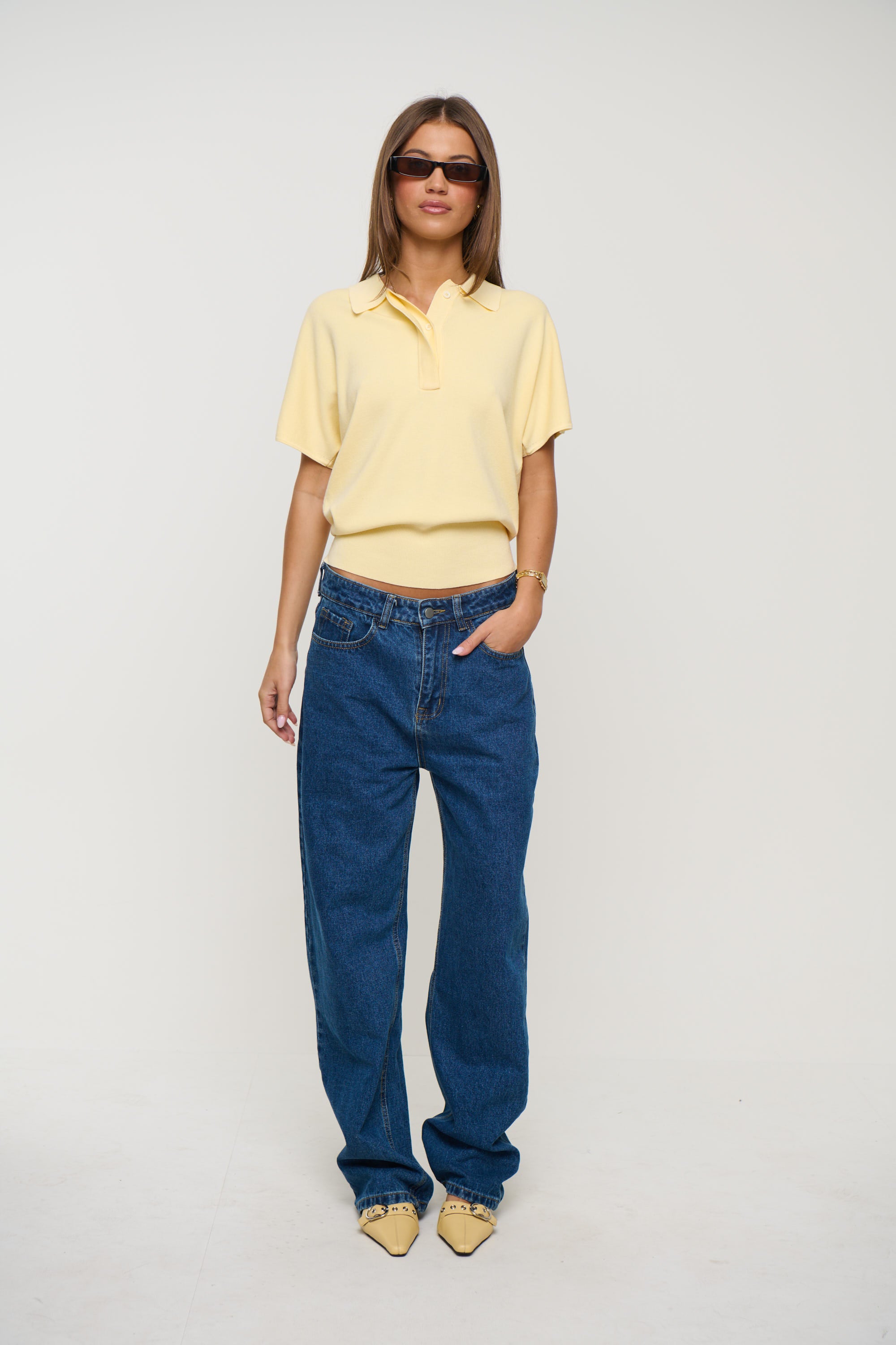 Tiggy Polo Knit Lemon