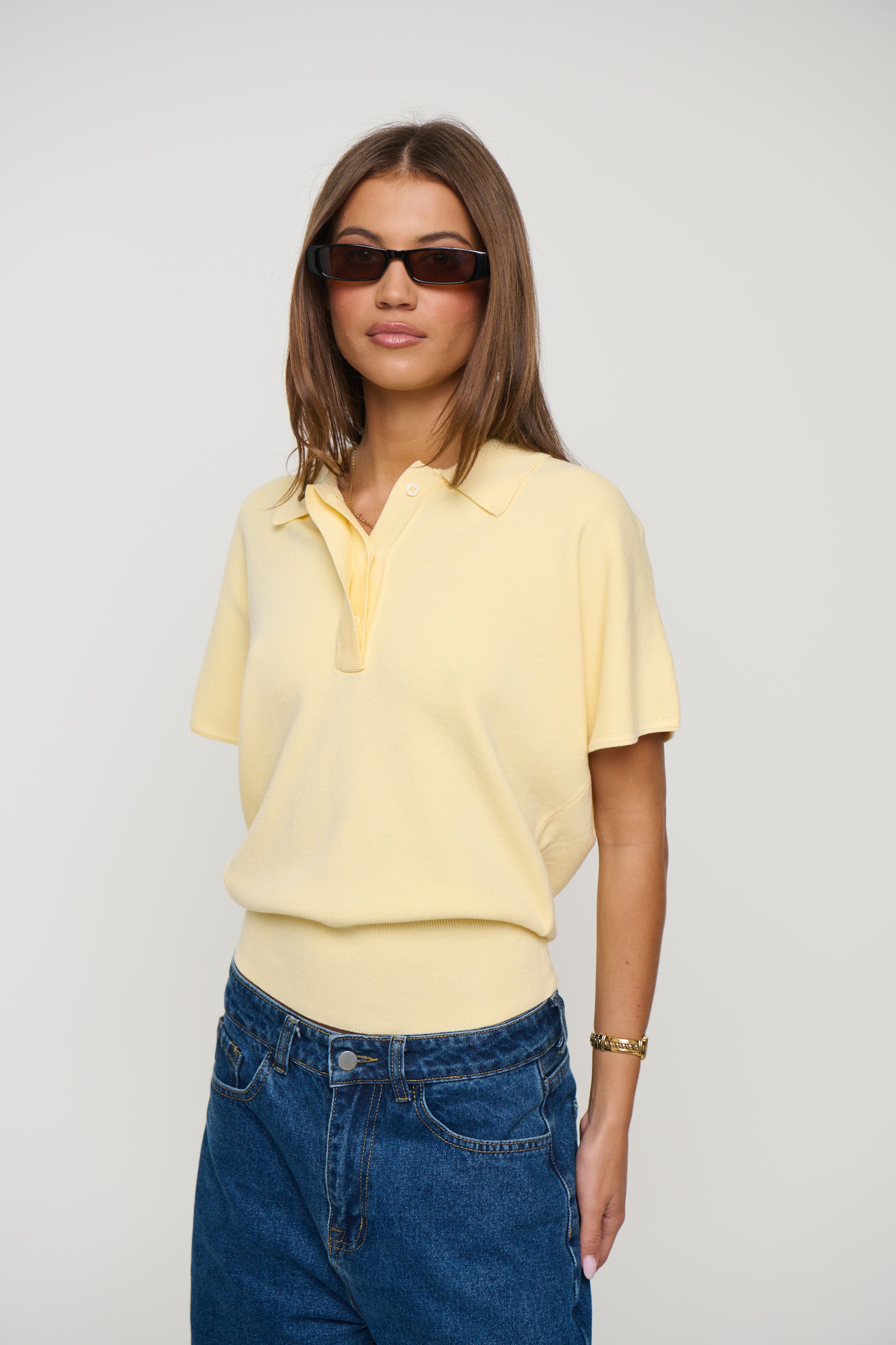 Tiggy Polo Knit Lemon