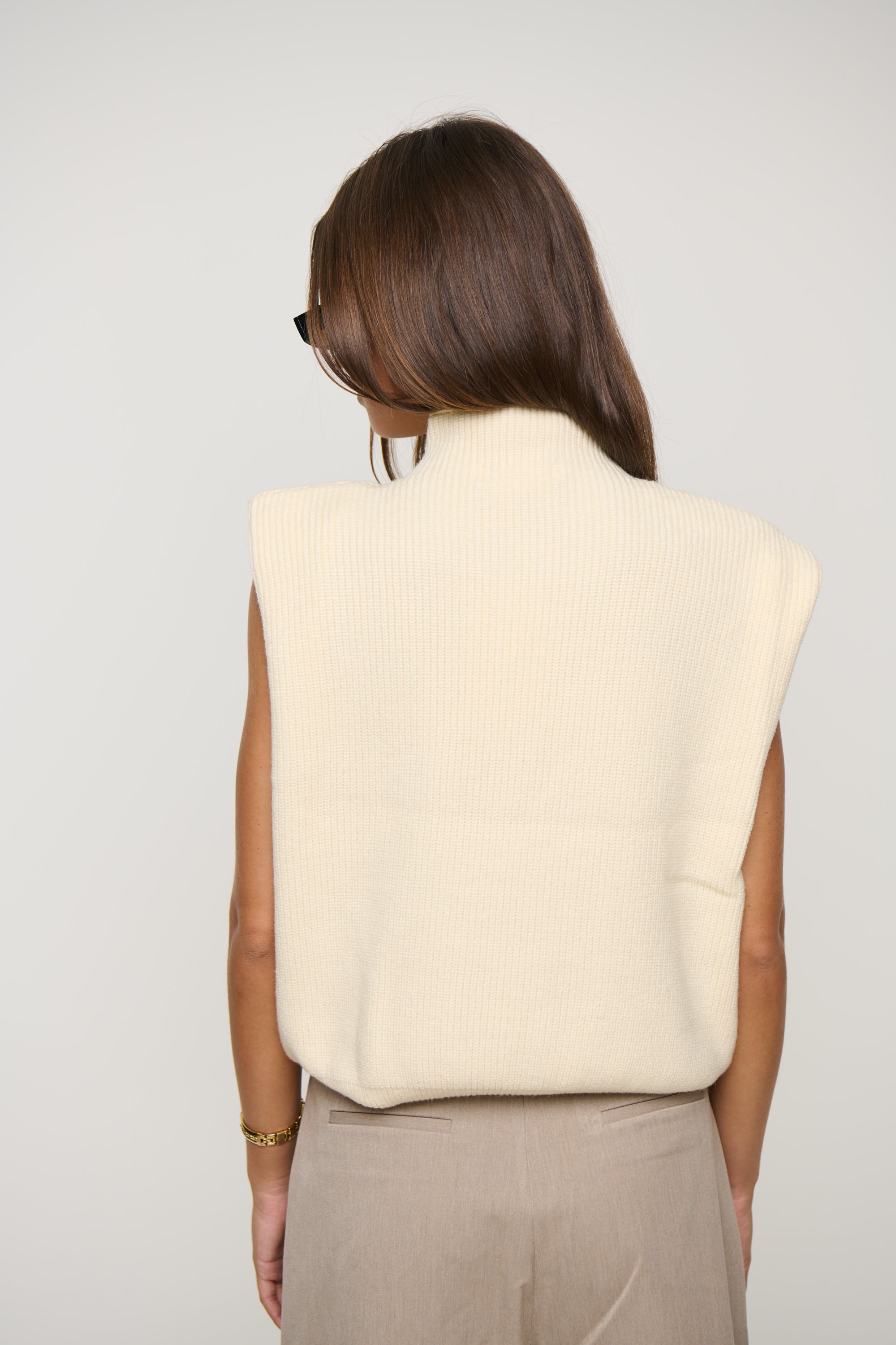 Drew Sleeveless Knit Cream
