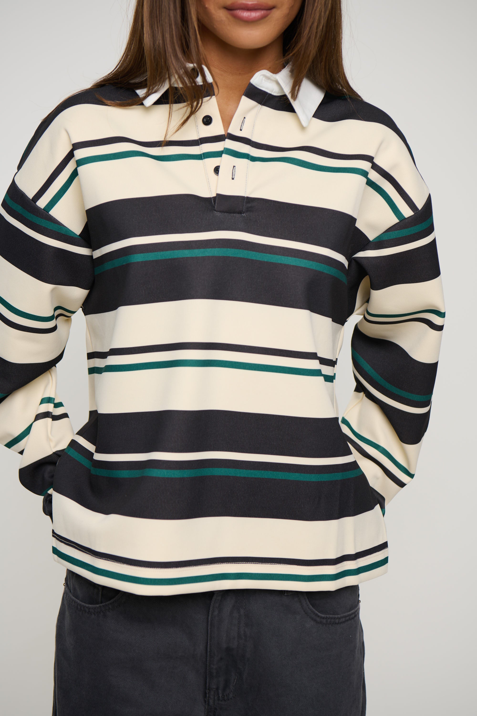 Preppy Jersey Forest Stripe