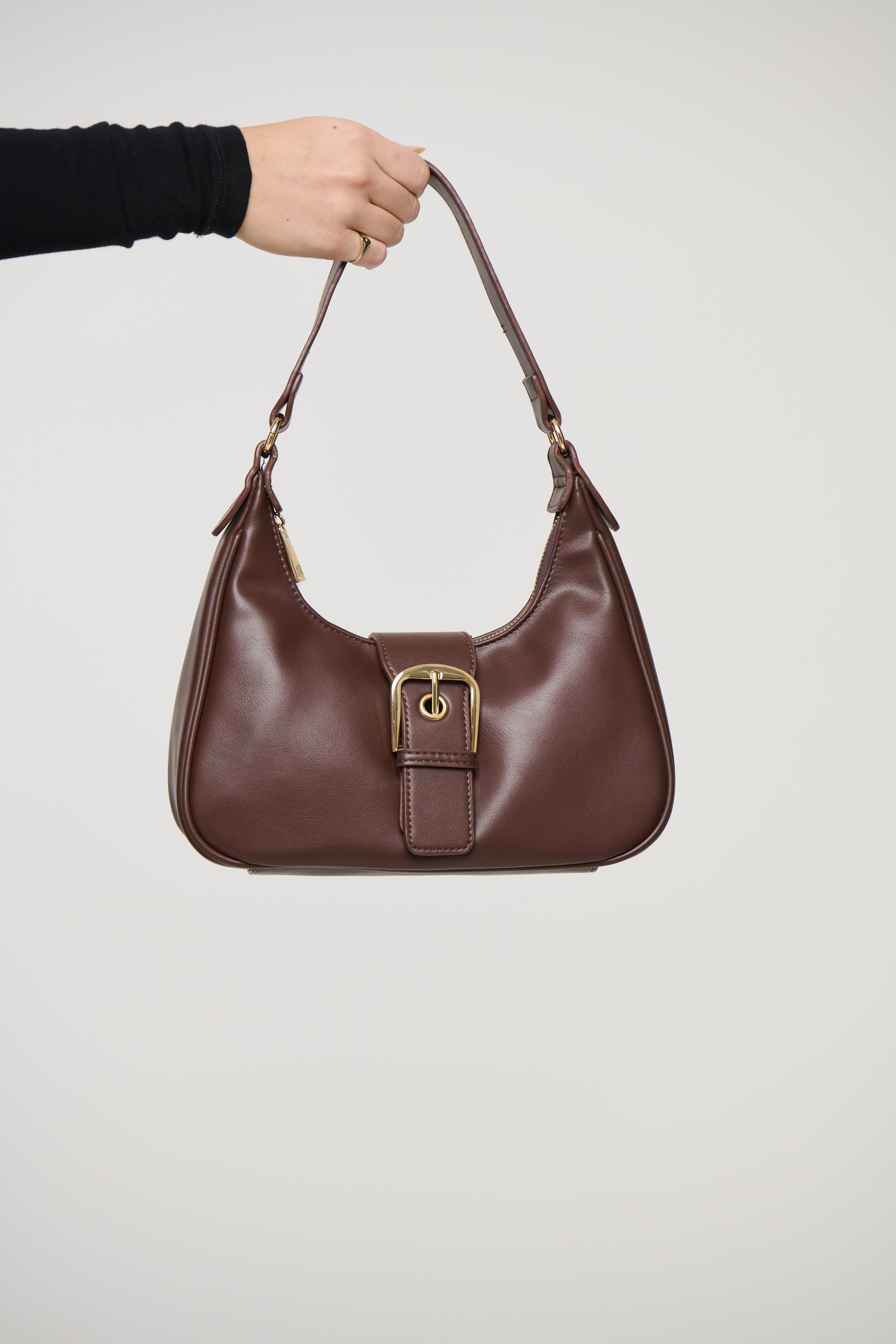 Millie Scoop Shoulder Bag Chocolate/Gold