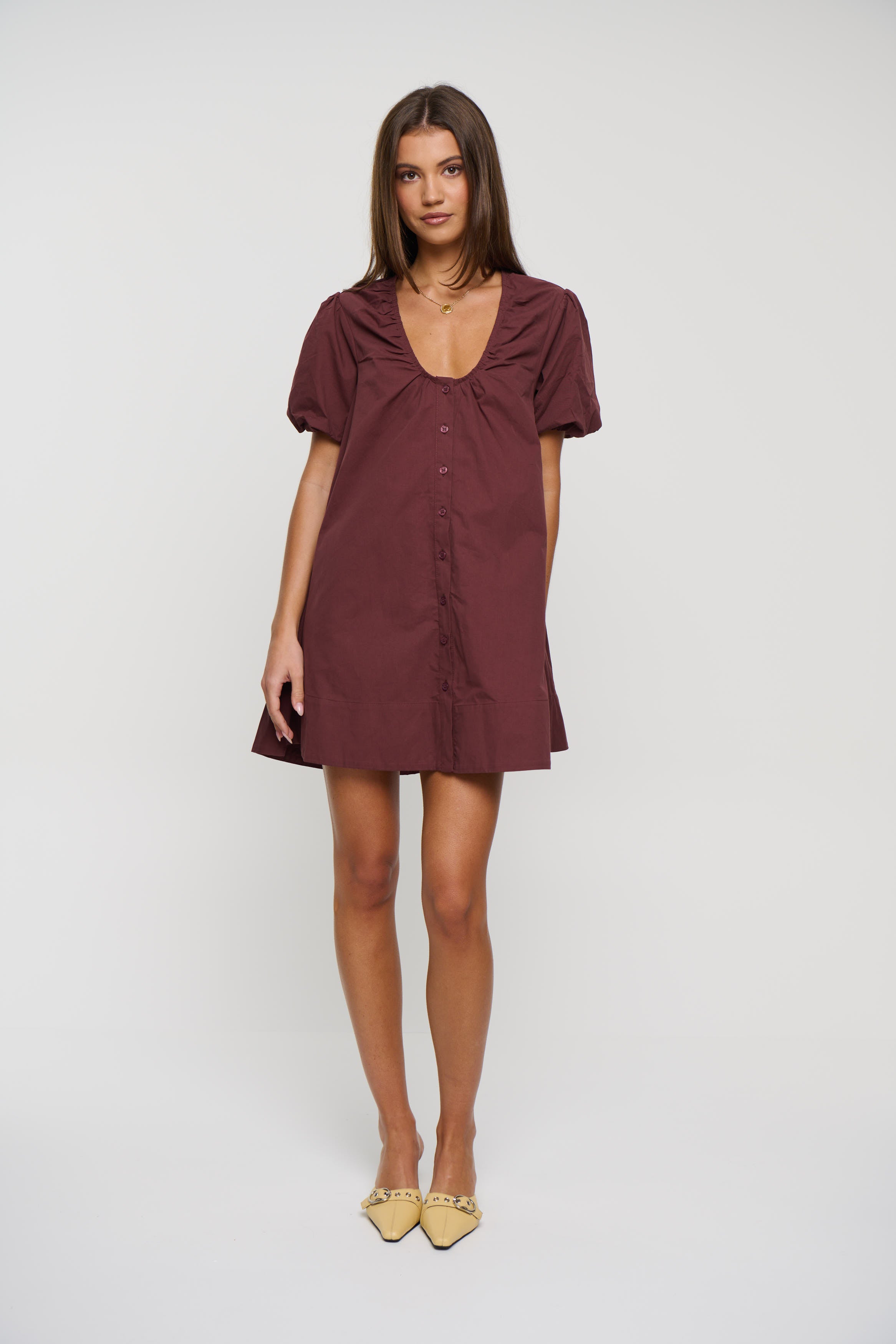 Oaks Mini Dress Chocolate