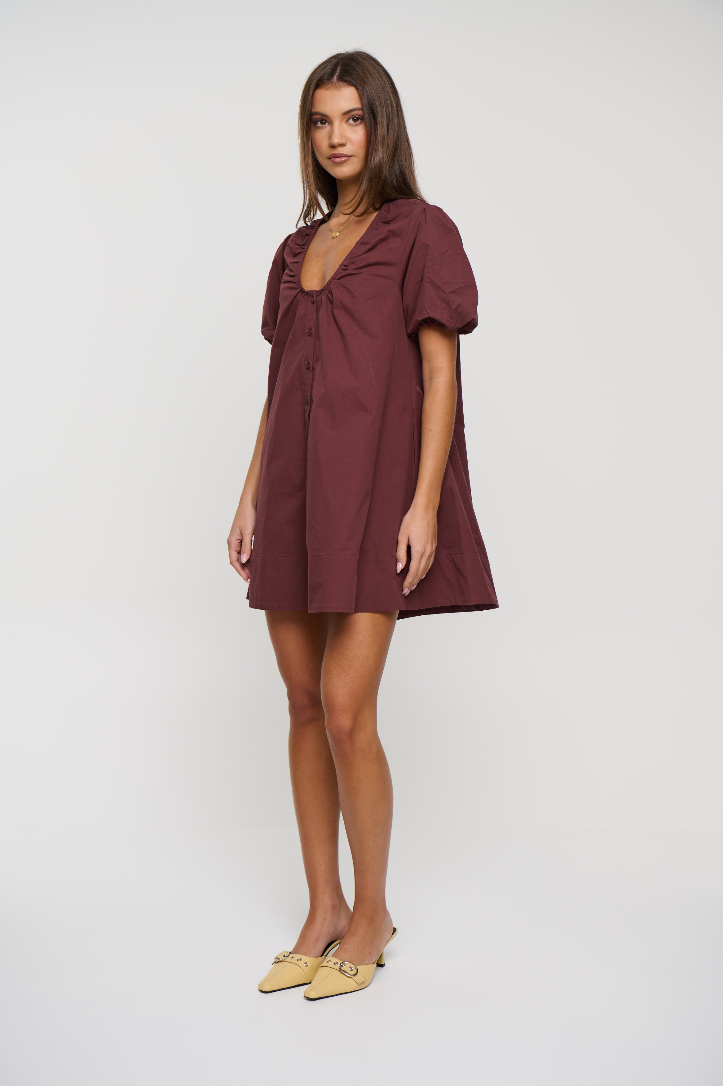 Oaks Mini Dress Chocolate